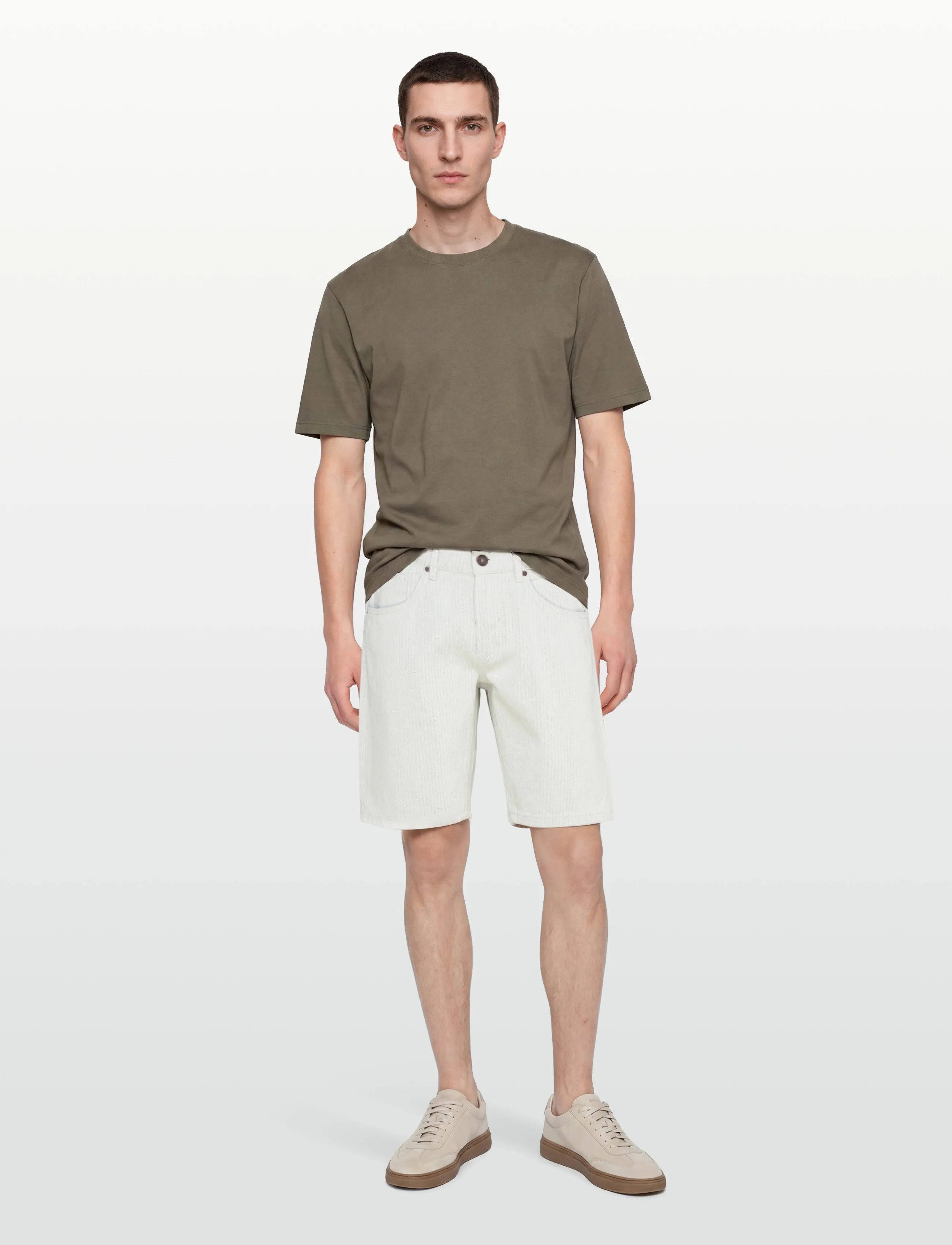INDICODE INBelize shorts - Kollektionen - SMOKE PINE / cream