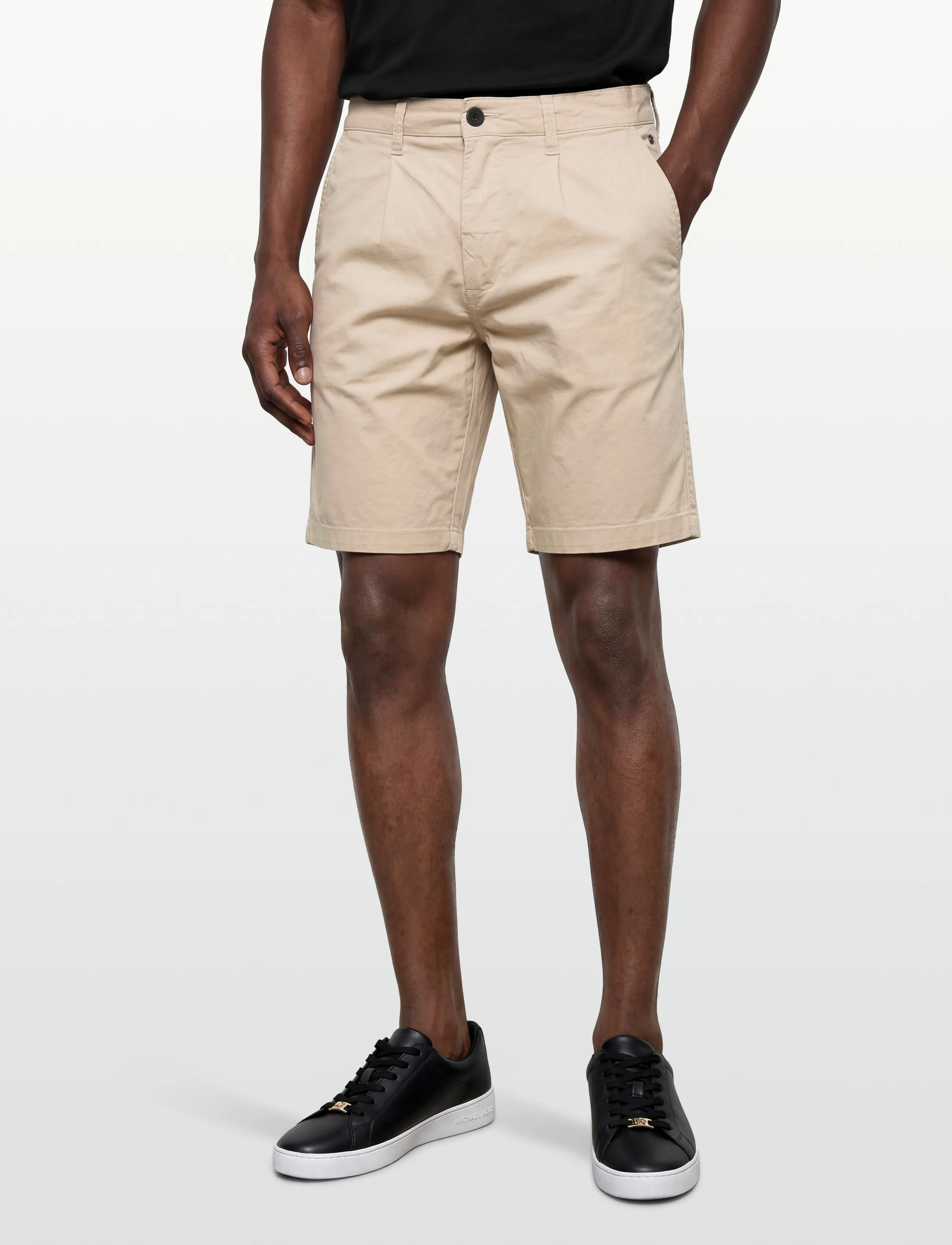INDICODE - INSpring Pleat Shorts - chinos shorts - fog - 3