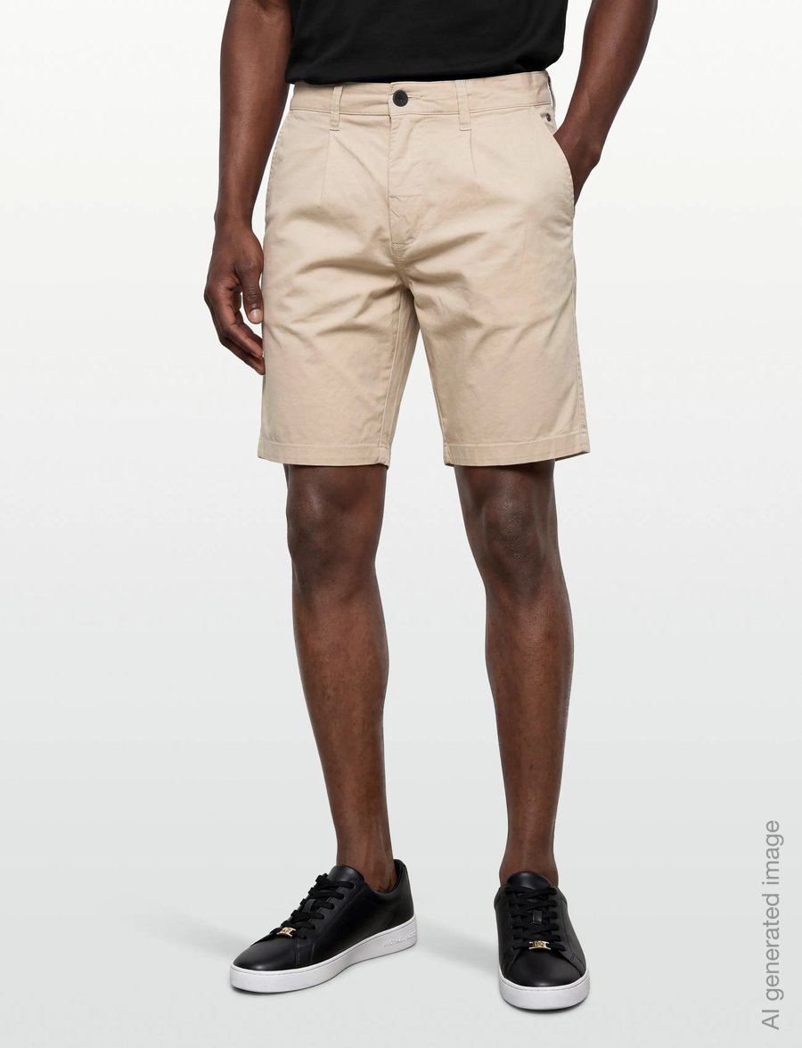INDICODE - INSpring Pleat Shorts - chinos shorts - fog - 3