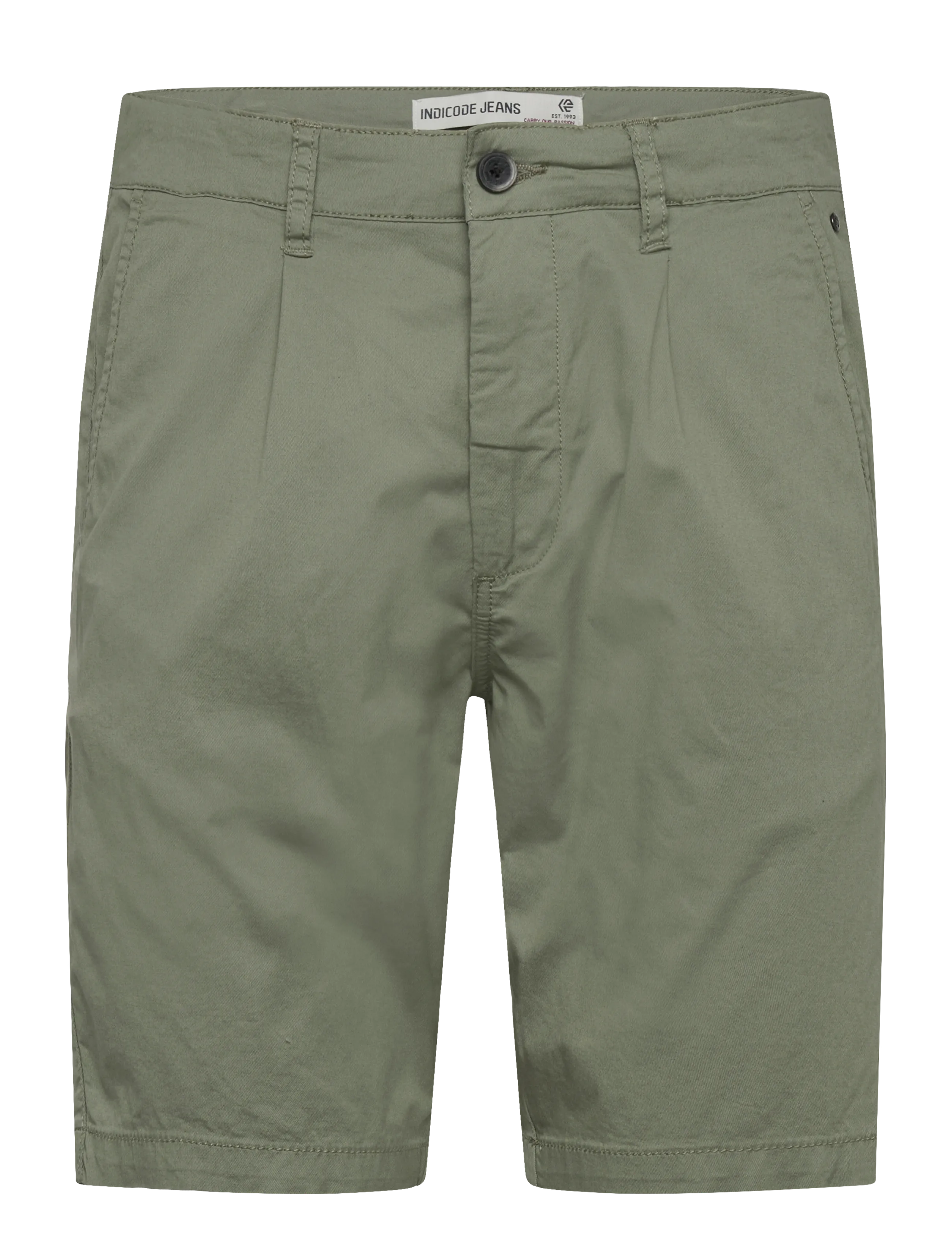 INDICODE INSpring Pleat Shorts - Shortsit - SEA SPRAY / khaki/green