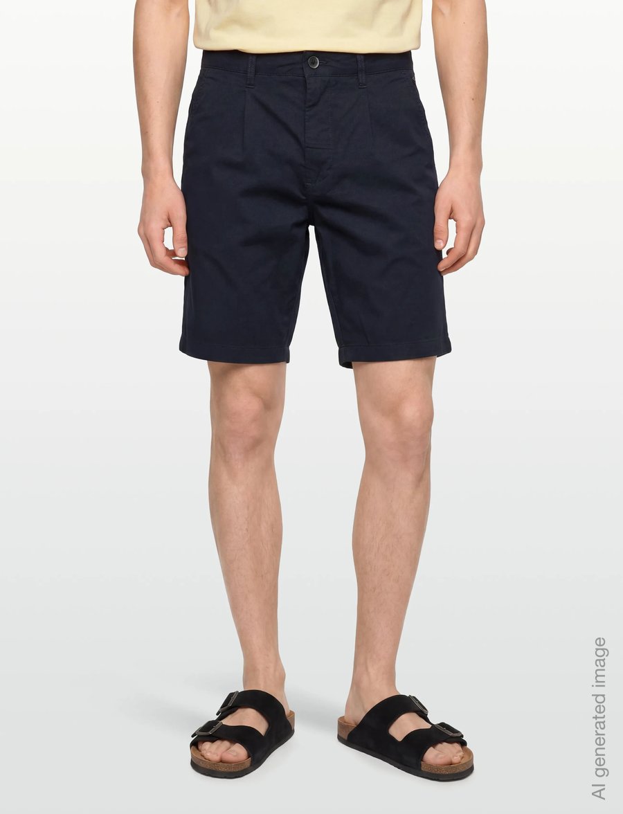 INDICODE - INSpring Pleat Shorts - chinos shorts - sky captain - 3
