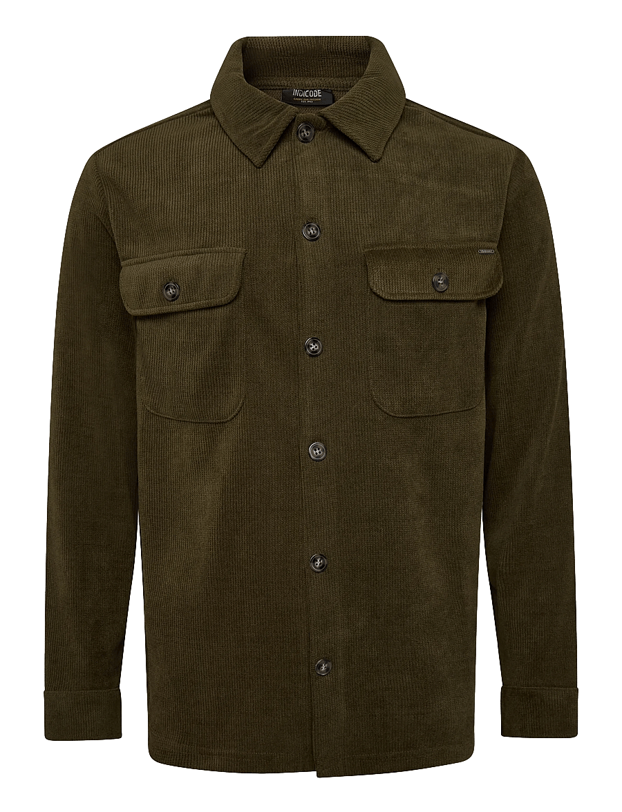 INDICODE - INDalum - manchesterskjortor - dark olive - 0