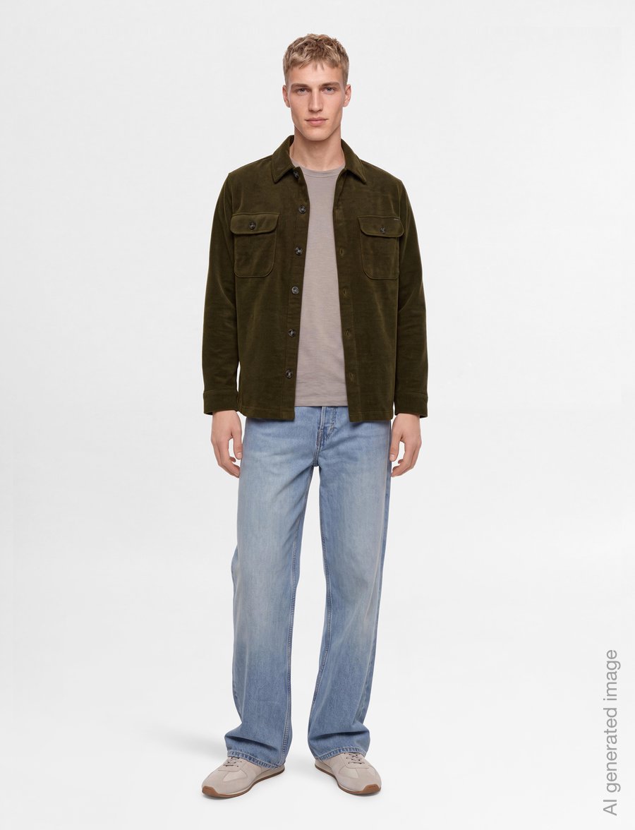 INDICODE - INDalum - fløjlsskjorter - dark olive - 0