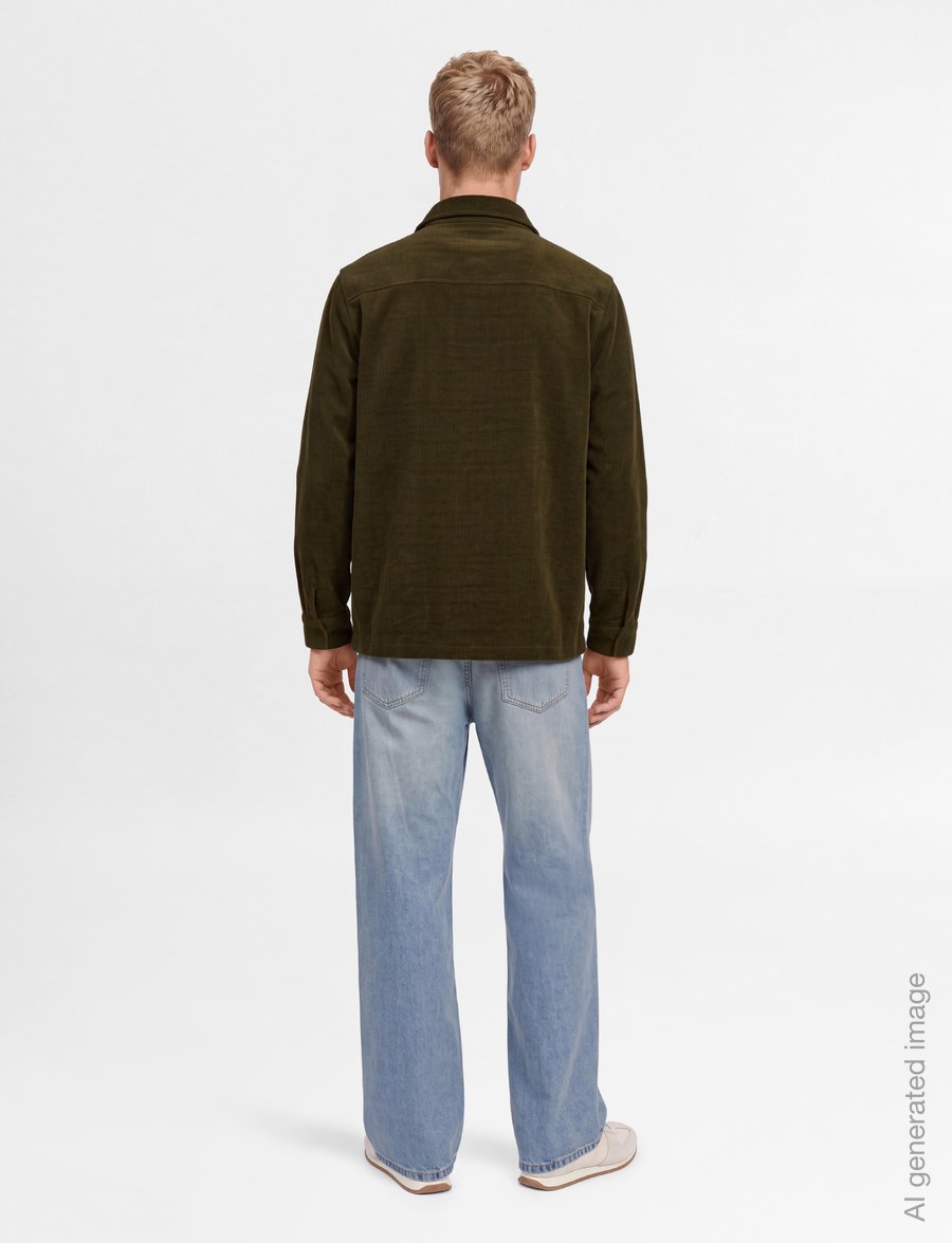 INDICODE - INDalum - fløjlsskjorter - dark olive - 4