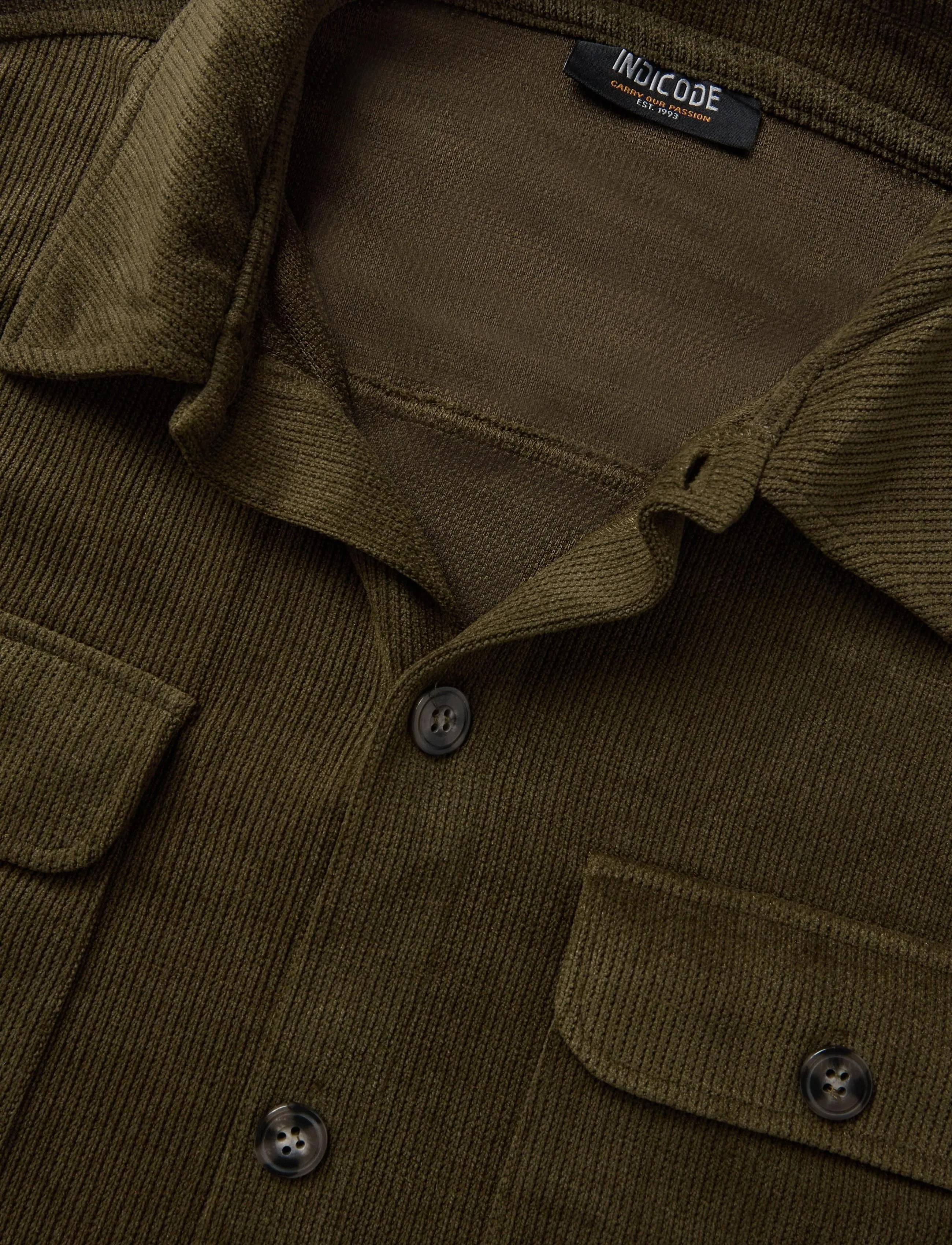 INDICODE - INDalum - manchesterskjortor - dark olive - 2