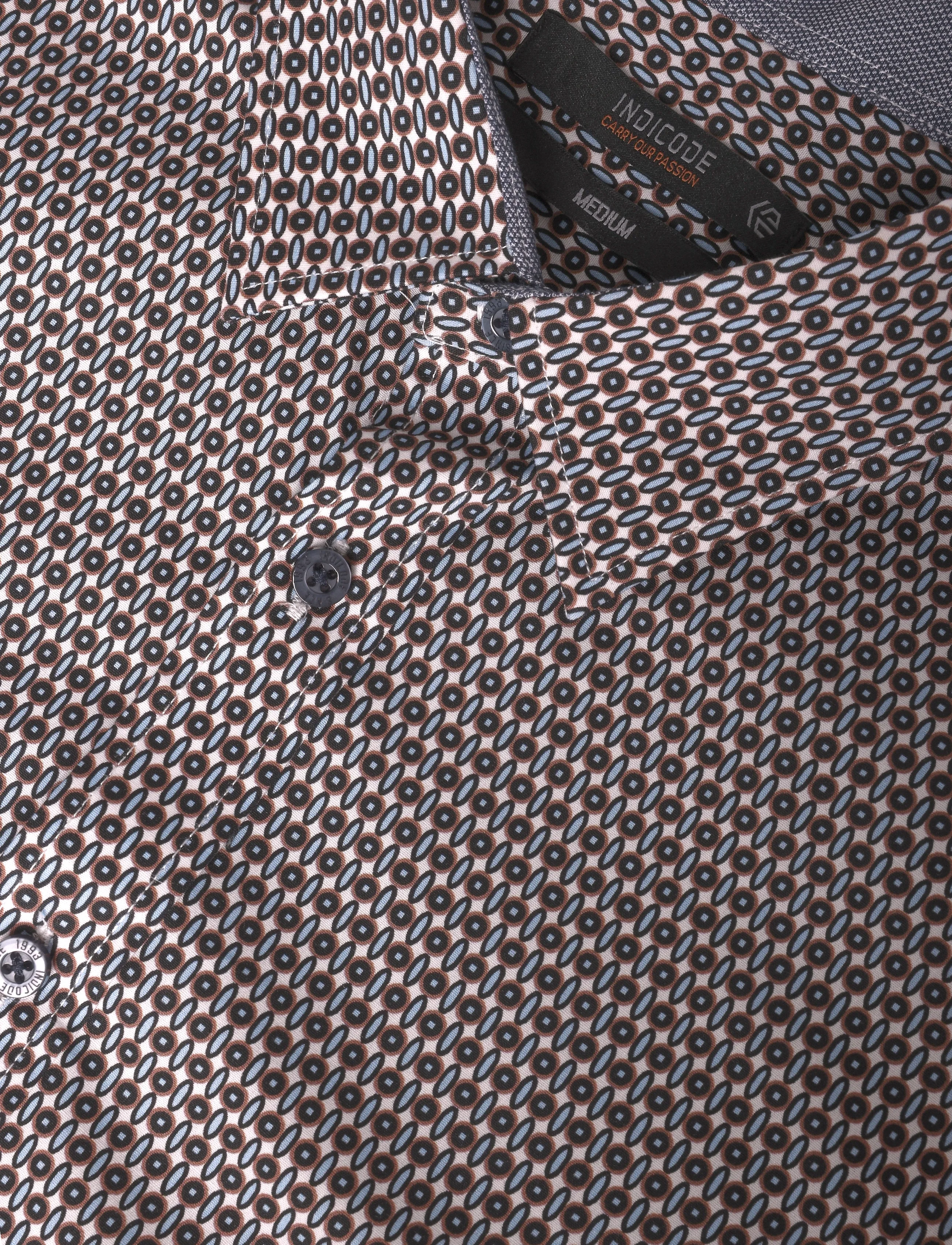 INDICODE - INLowrin - pattern shirts - blue shadow - 2