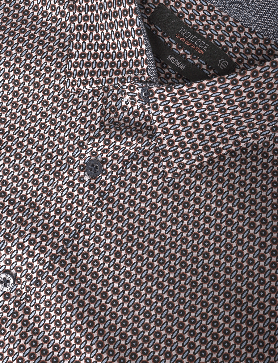 INDICODE - INLowrin - pattern shirts - blue shadow - 2