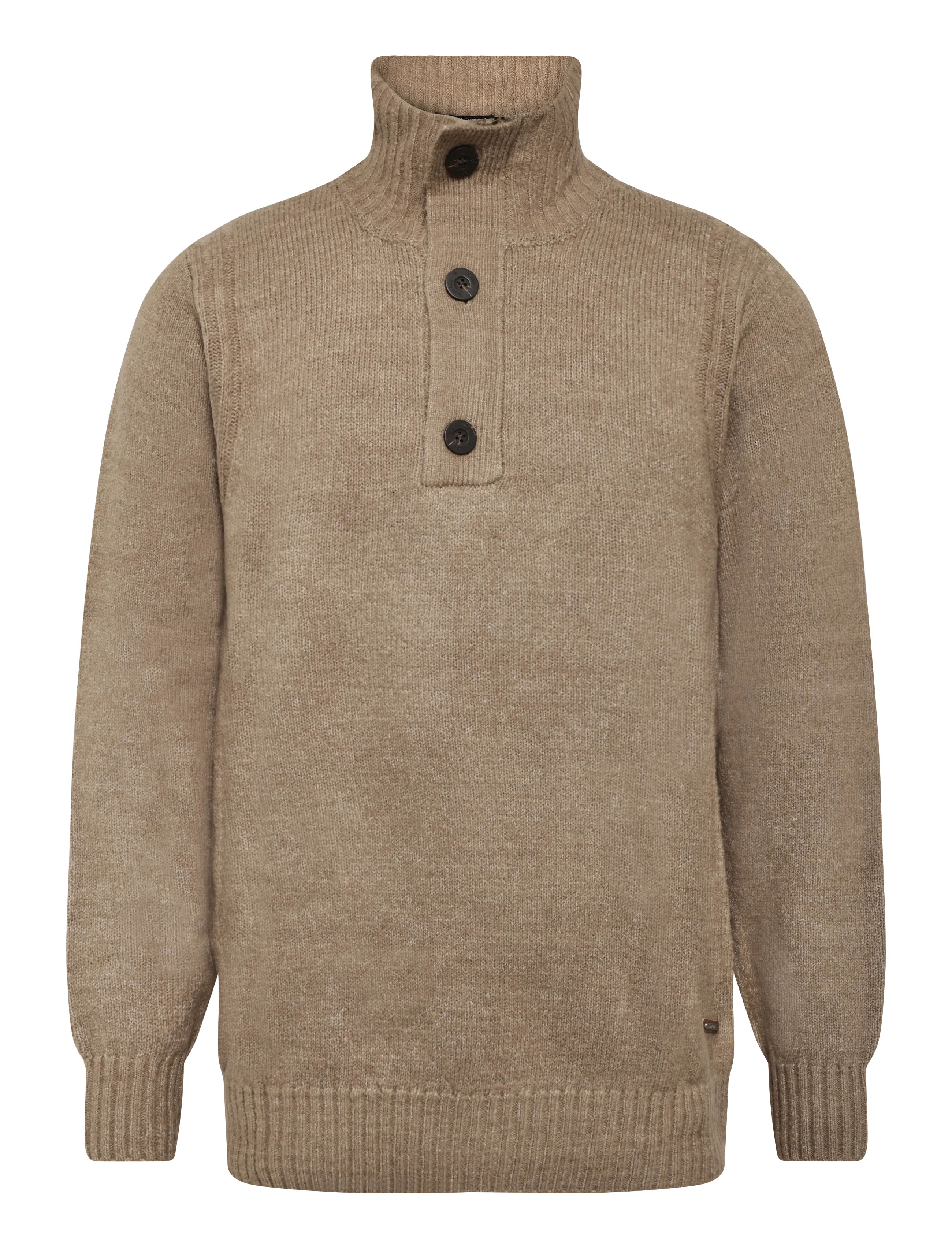 INDICODE INVestdale ½ placket - Strik - BEIGE MIX / beige