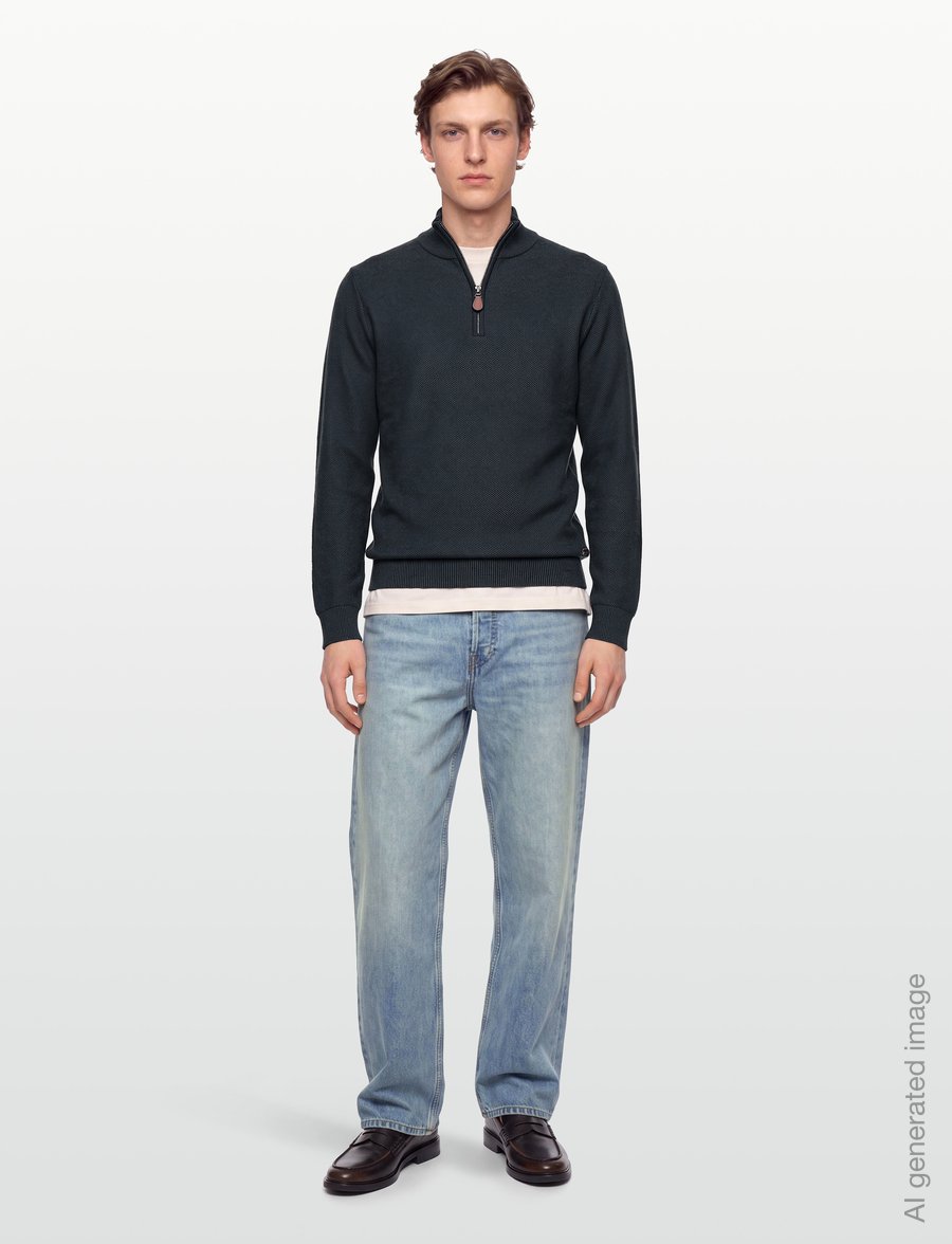 INDICODE - INJexmon ½ Zip - half zip jumpers - dark slate - 0