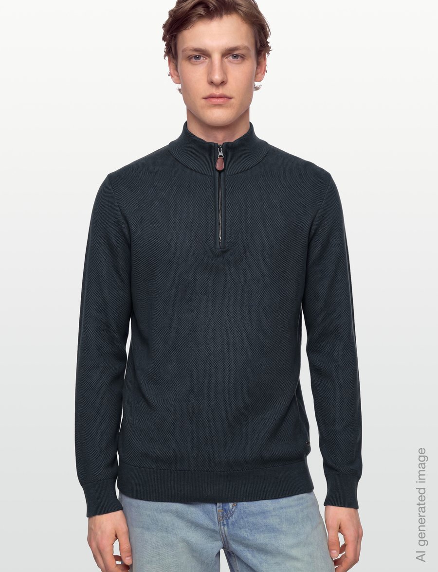 INDICODE - INJexmon ½ Zip - half zip jumpers - dark slate - 3