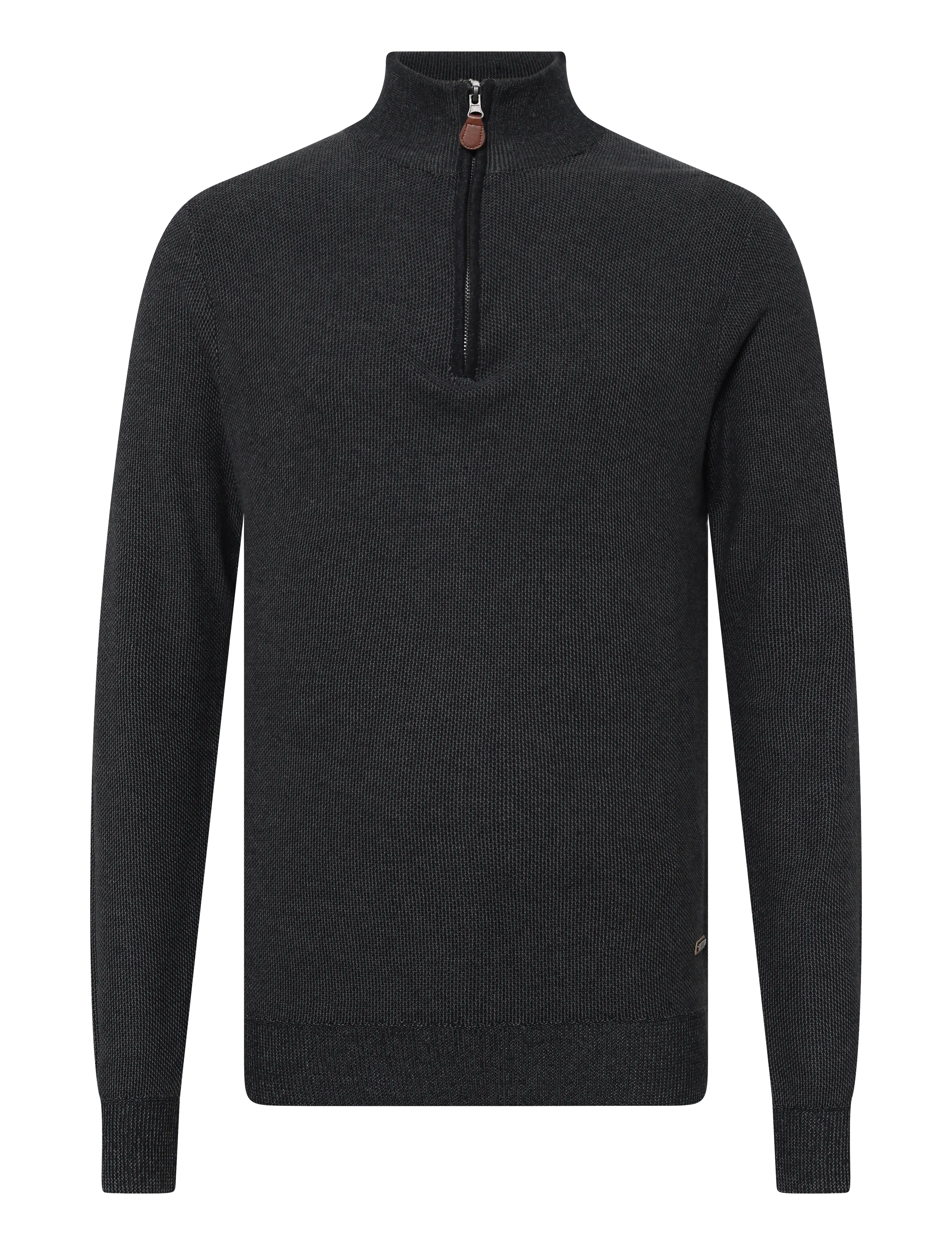 INDICODE INJexmon ½ Zip - Pullover mit halbem Reißverschluss - JET BLACK / black