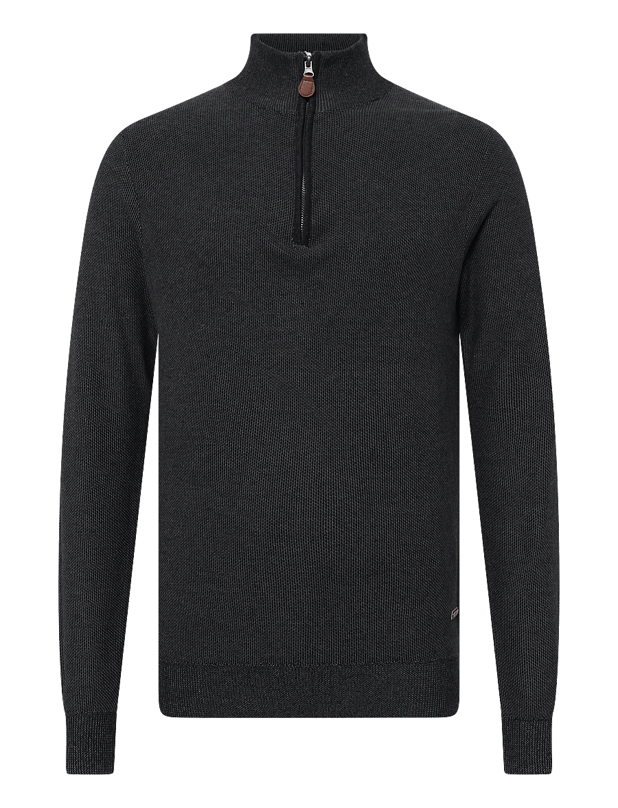 INDICODE - INJexmon ½ Zip - pullover mit halbem reißverschluss - jet black - 0