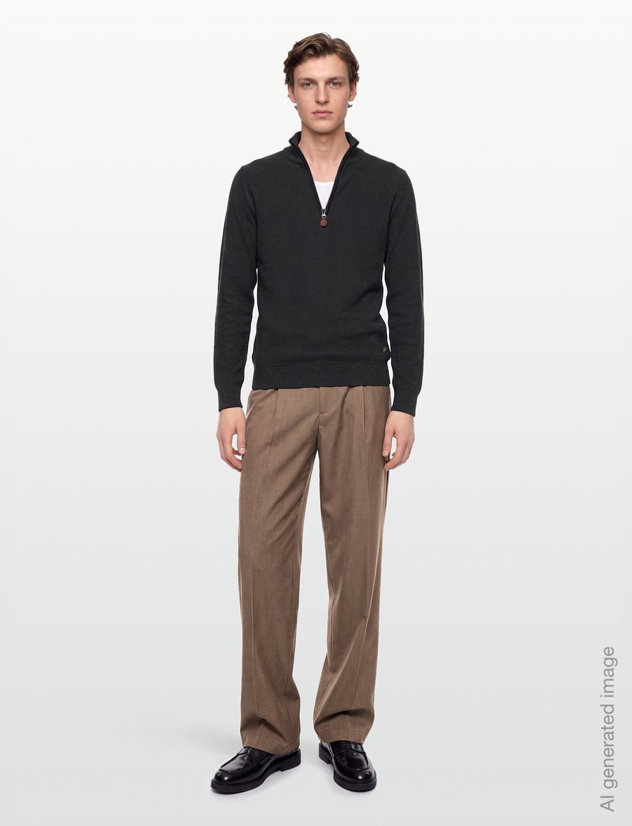 INDICODE - INJexmon ½ Zip - pullover mit halbem reißverschluss - jet black - 0