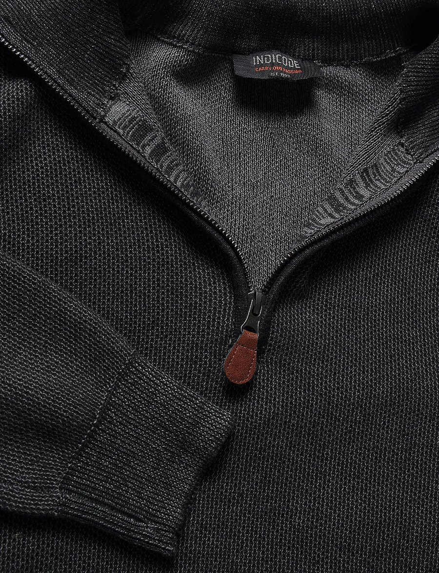 INDICODE - INJexmon ½ Zip - pullover mit halbem reißverschluss - jet black - 2