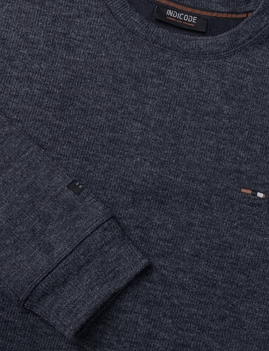 INDICODE - INDorburn O-Neck - sweatshirts - navy mix - 2