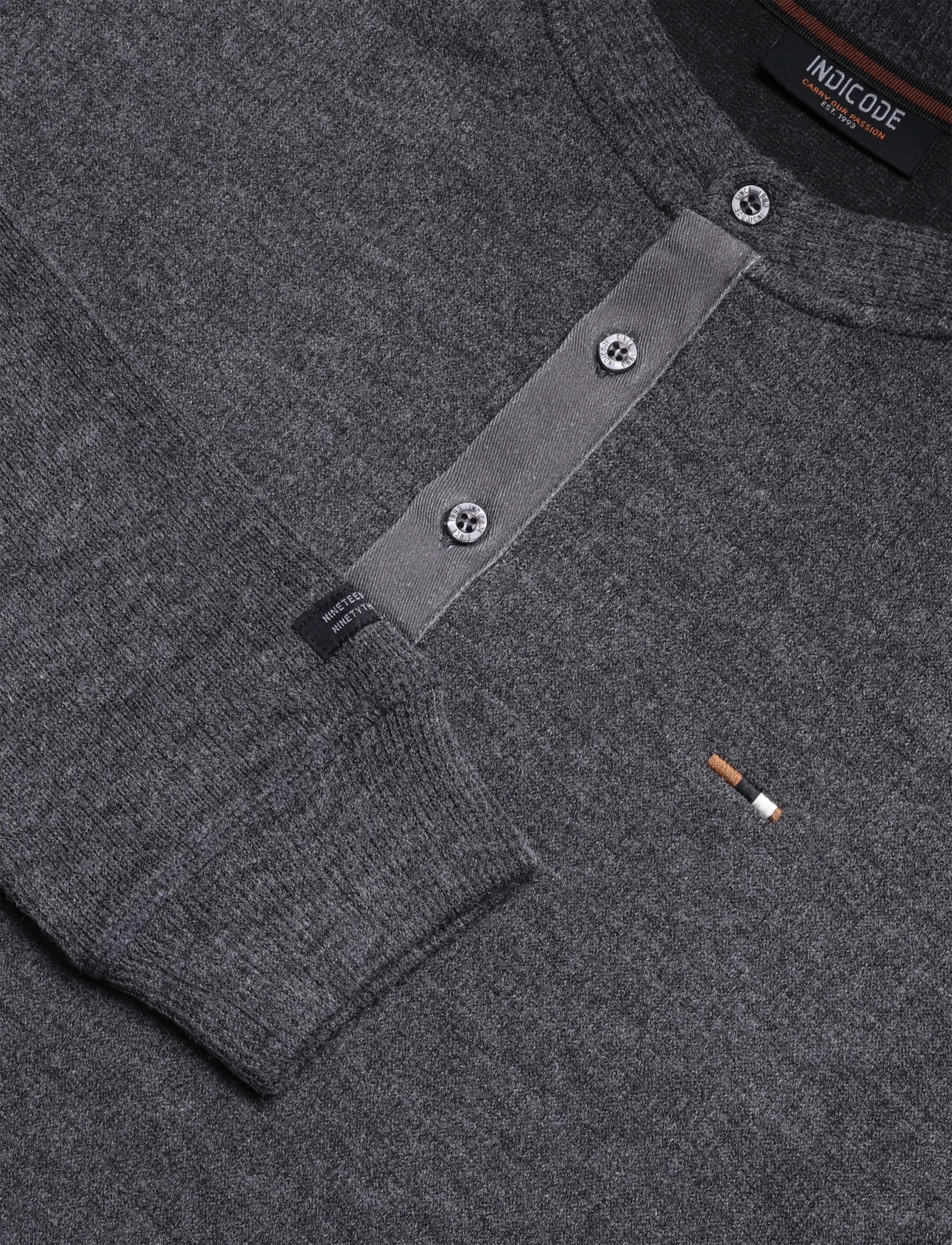 INDICODE - INDorburn Grandad - sweatshirts - black mix - 2