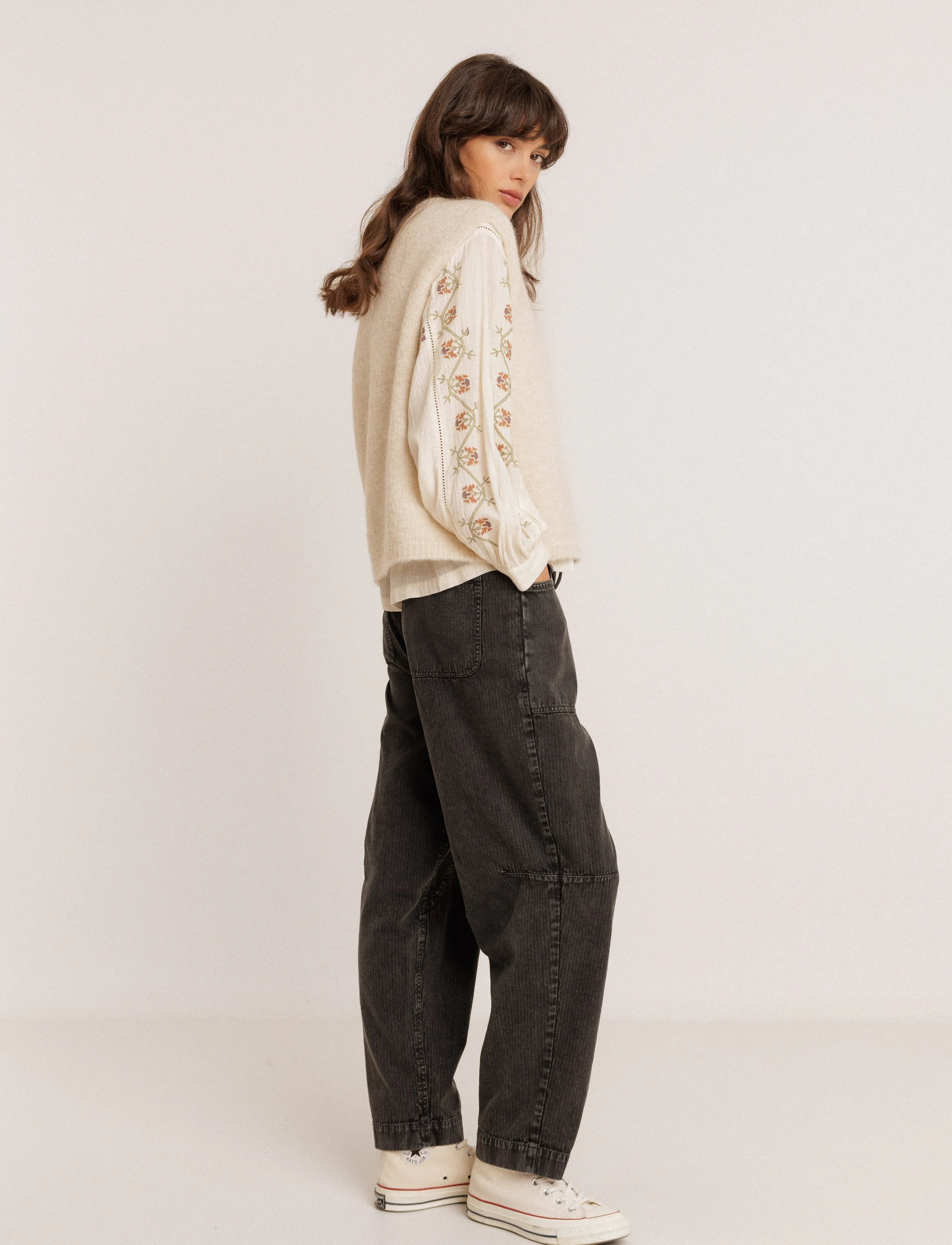INDI&COLD - VI26AD146 - long-sleeved shirts - 102.crudo - 2