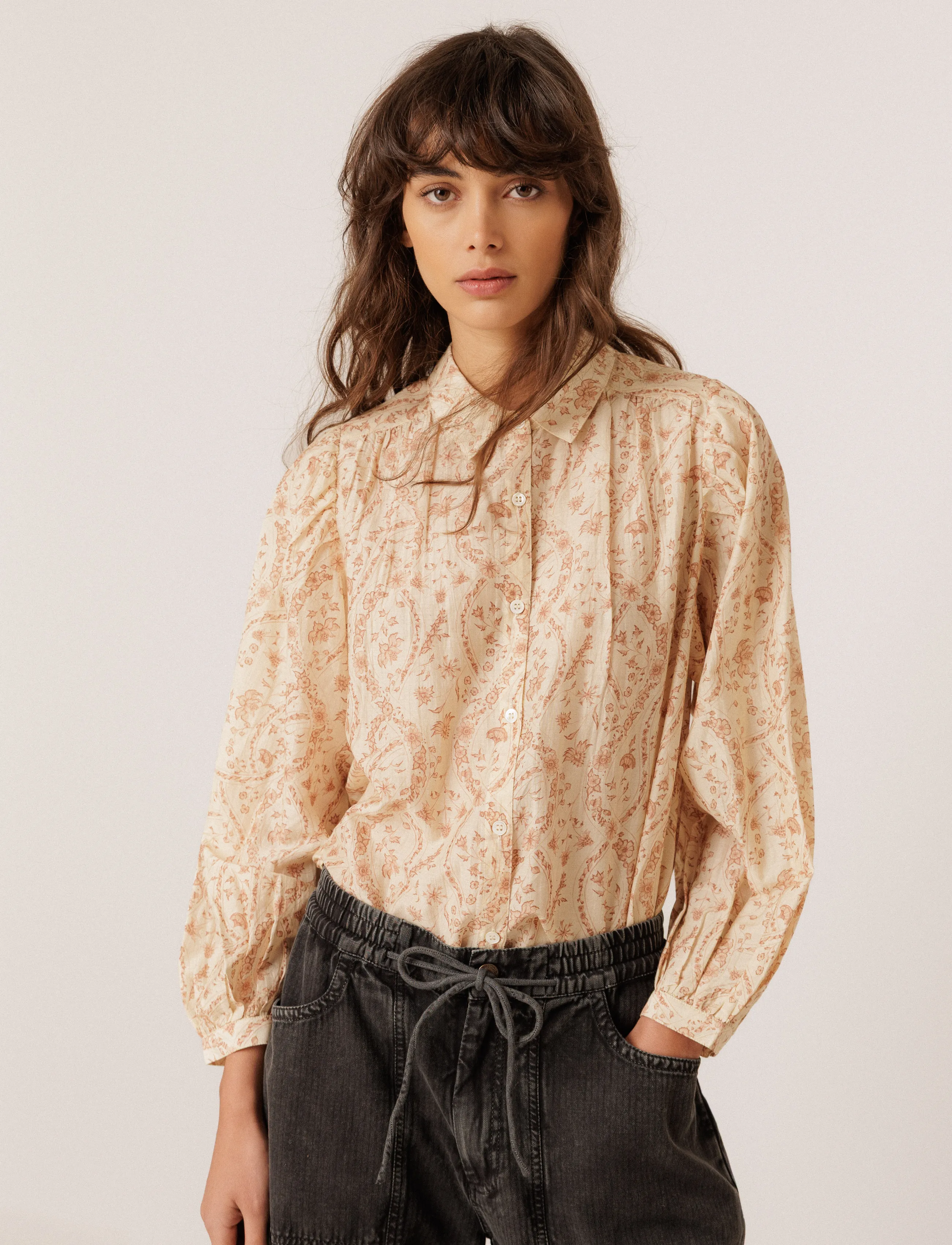 INDI&COLD Vi26Ad801, S, Shirts, Beige - Long-sleeved, Frauen