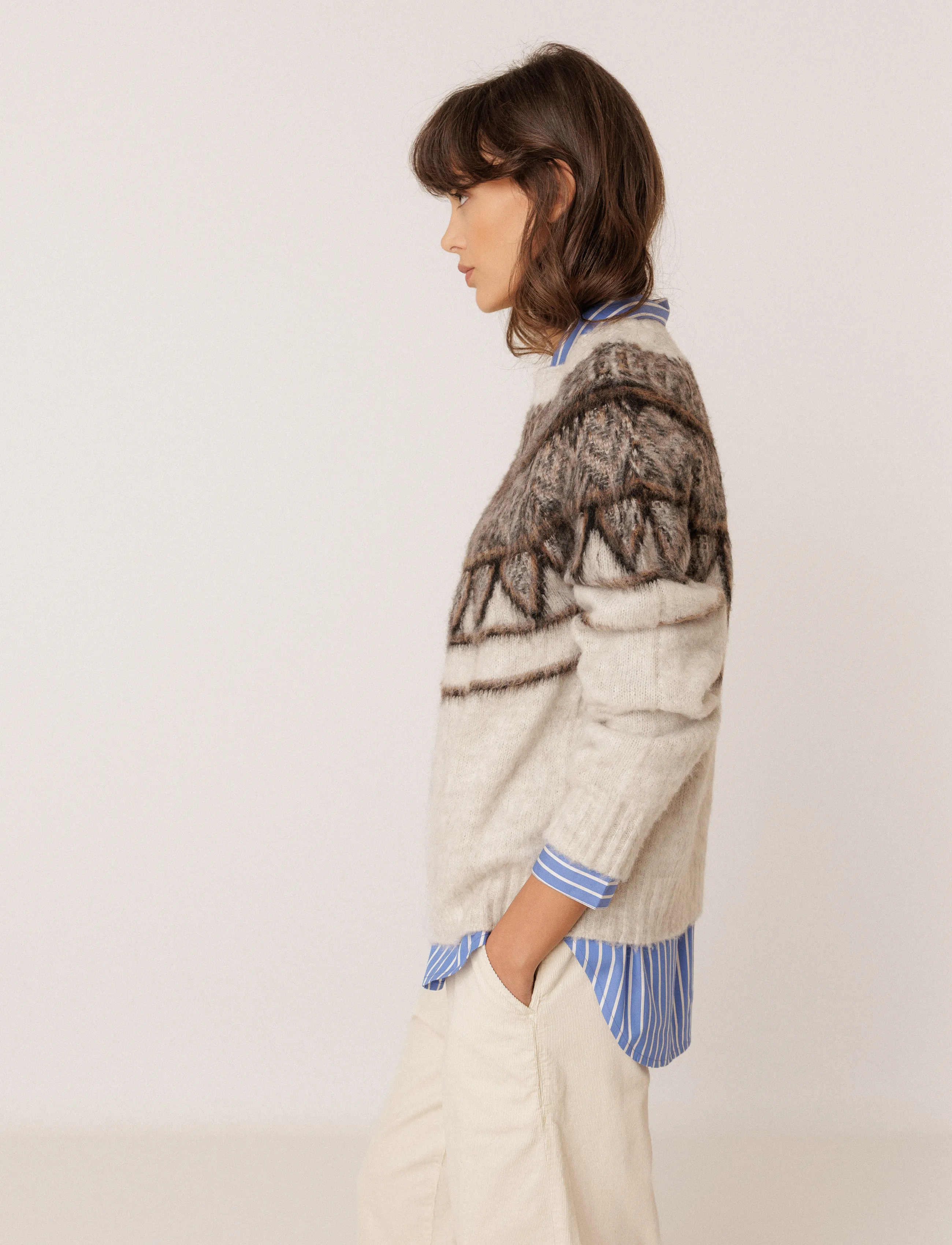 INDI&COLD Vi26Ax598, XS, Knitwear, Creme - Jumpers, Frauen