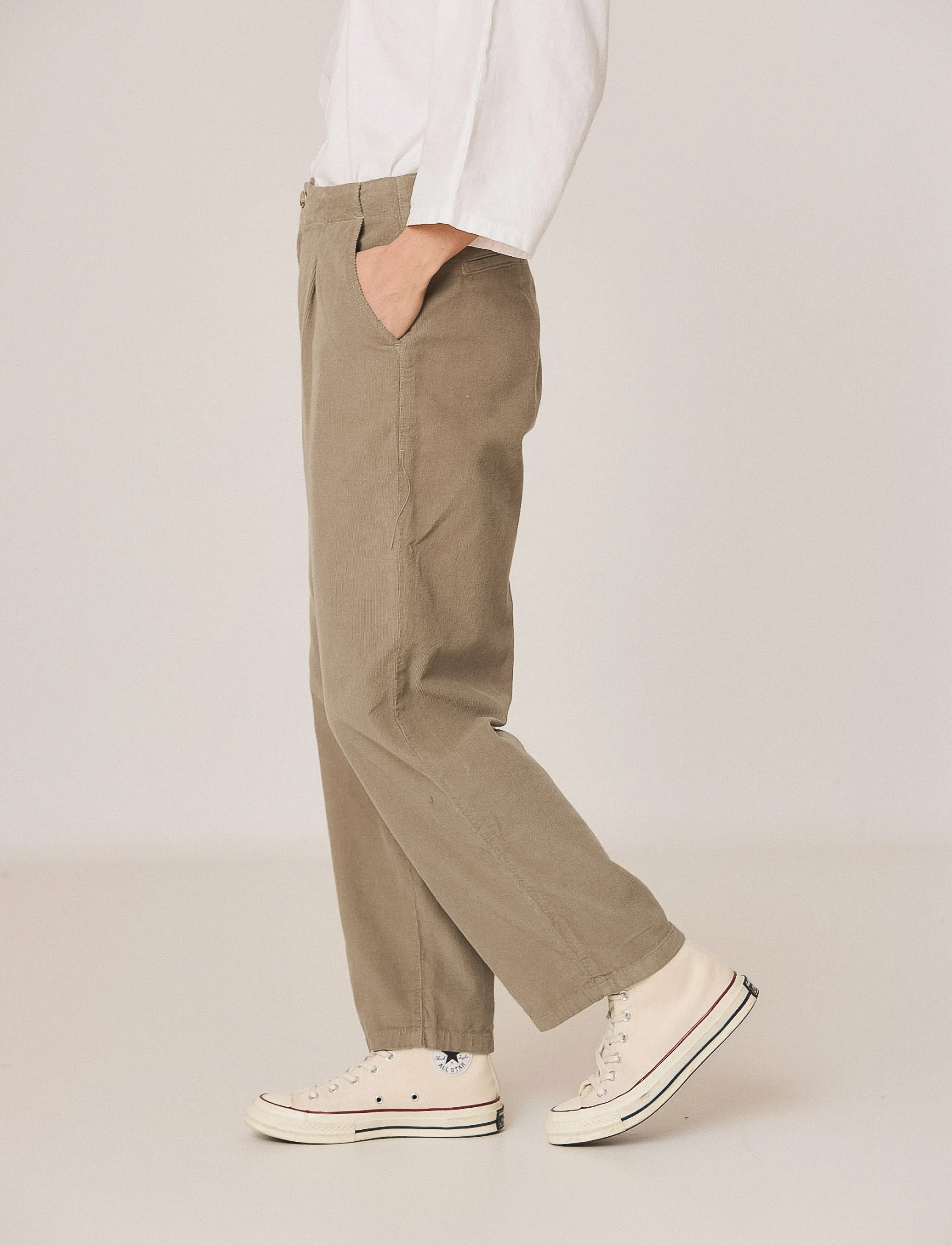 INDI&COLD VI26CC256 - Wide leg trousers - 109.TOPO / beige