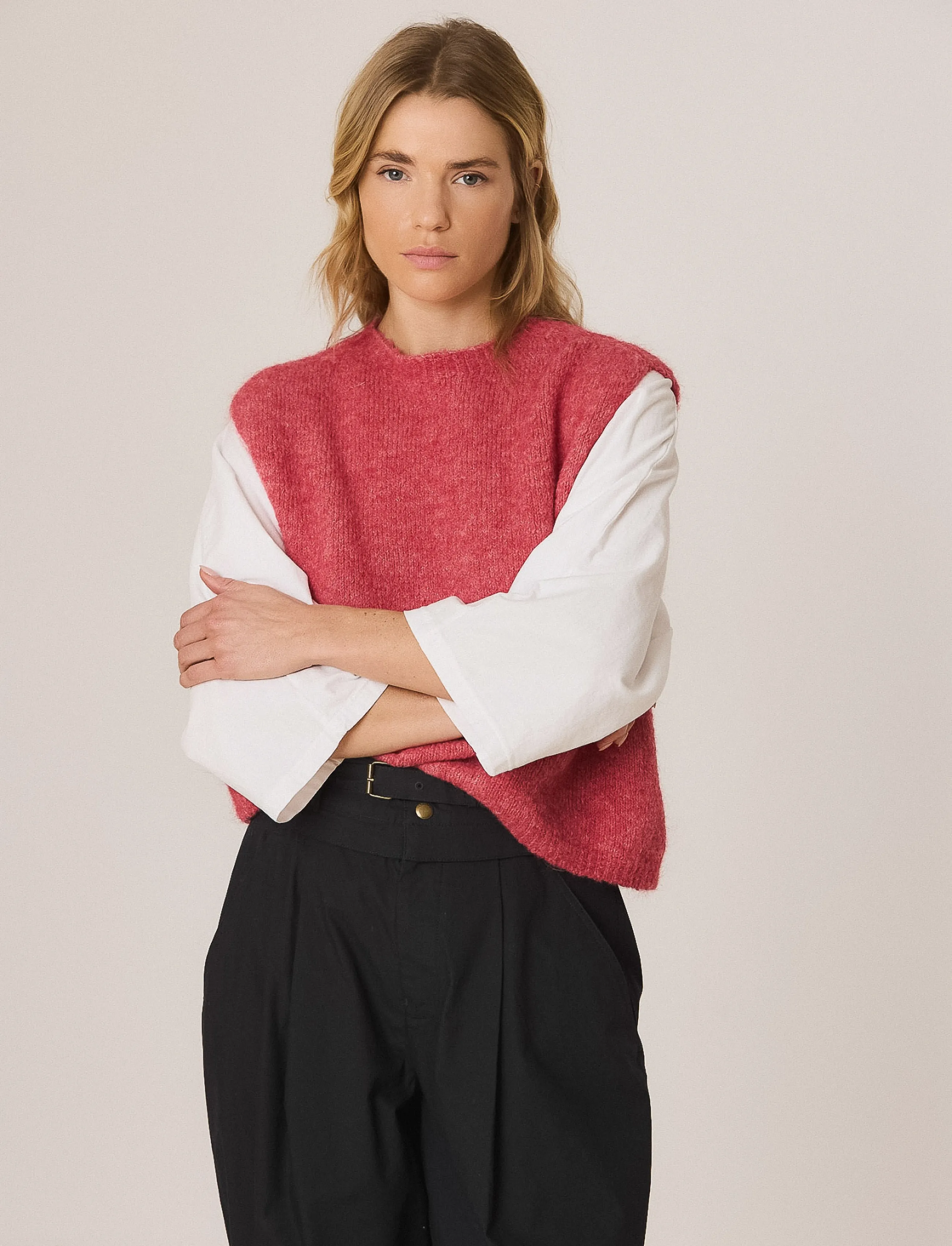 INDI&COLD Vi26Fg546, L, Westen, Rosa - Knitted Frauen