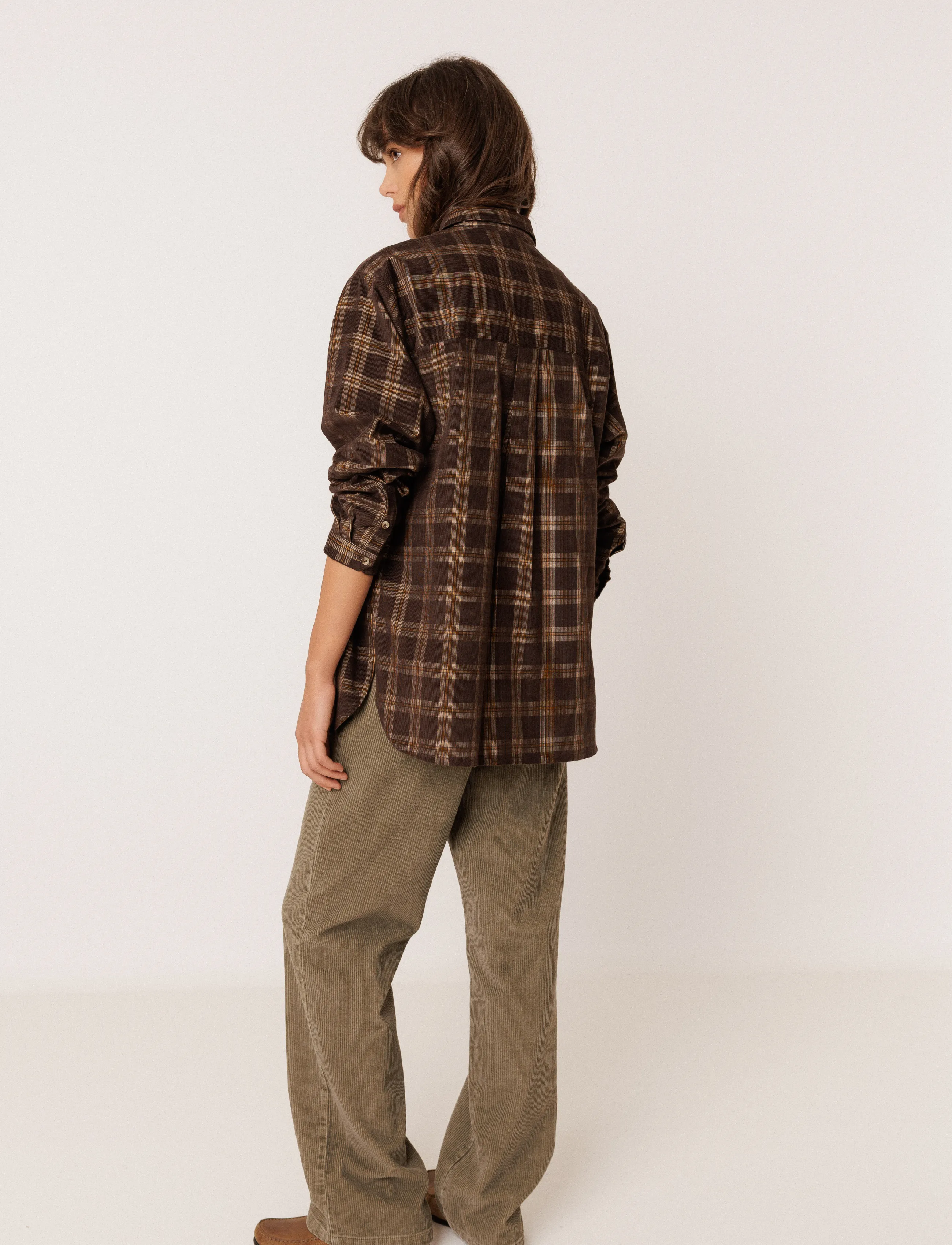 INDI&COLD - VI26MI315 - long-sleeved shirts - 107.chocolate - 2