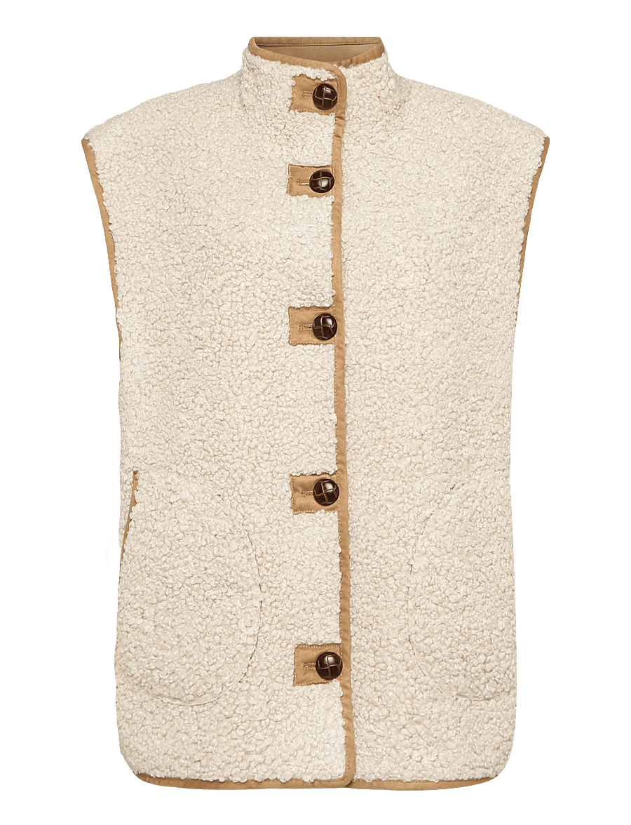 INDI&COLD - VI26MT635 - fleece- og teddyveste - 108.camel - 1