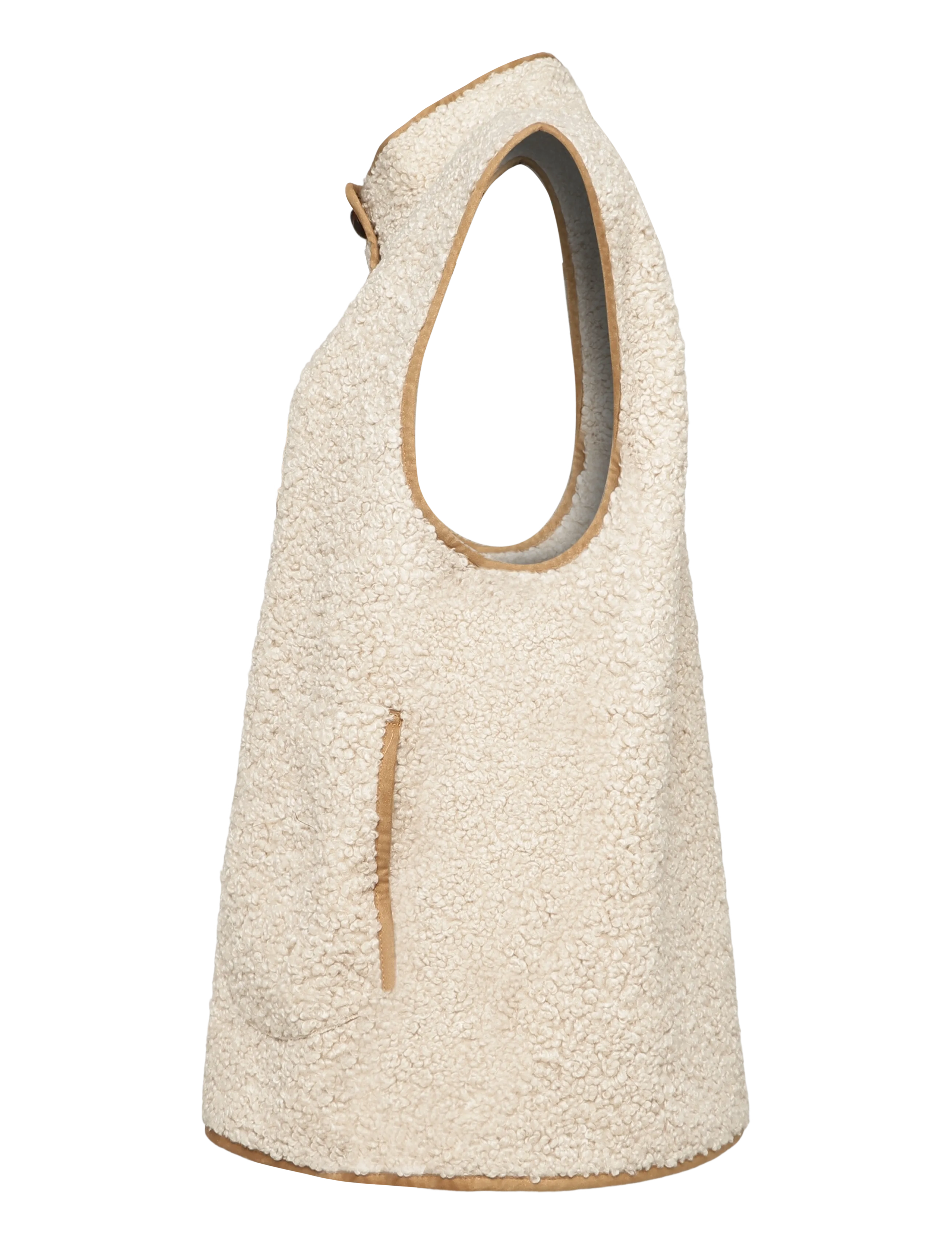 INDI&COLD - VI26MT635 - fleece- og teddyveste - 108.camel - 3