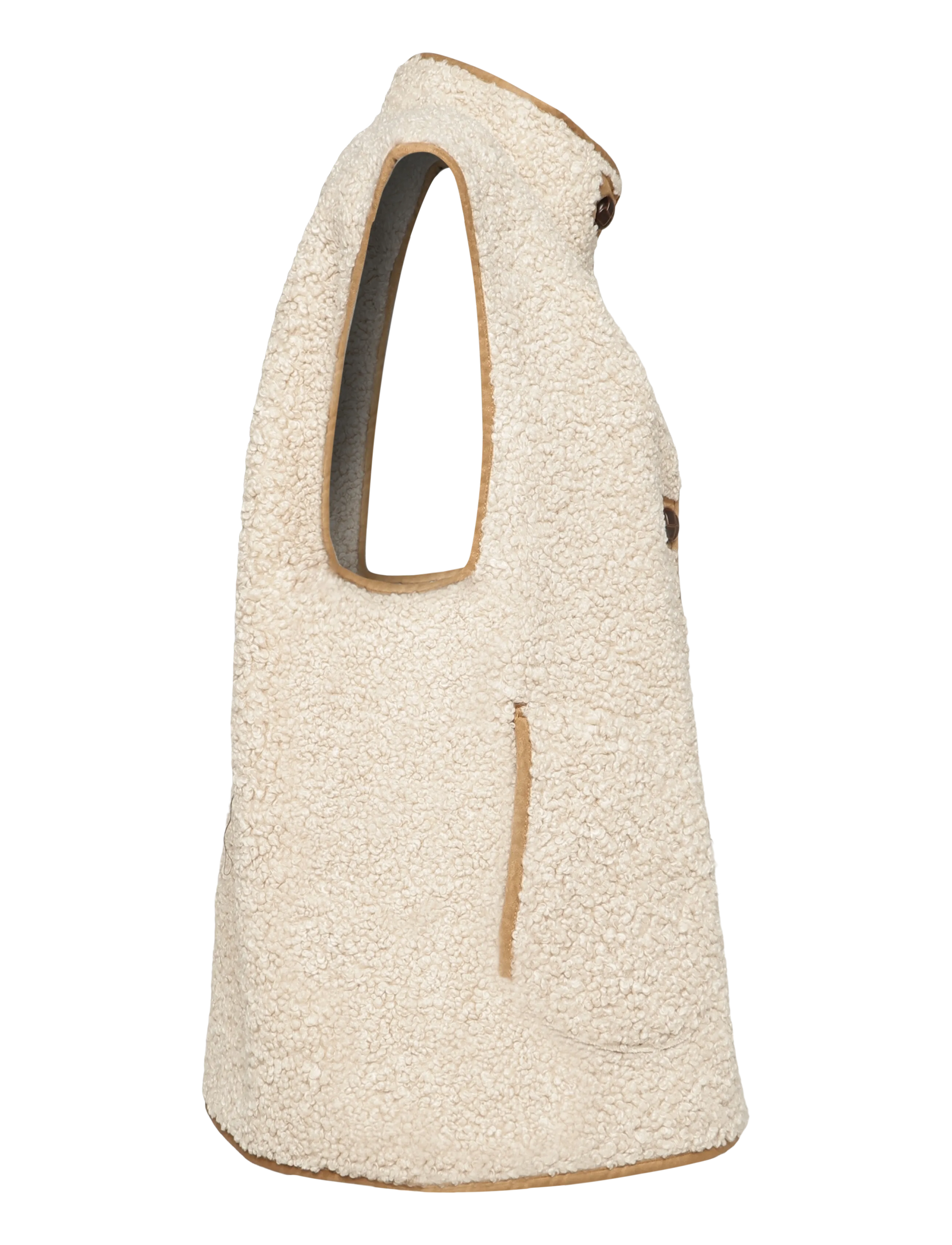 INDI&COLD - VI26MT635 - fleece- og teddyveste - 108.camel - 4