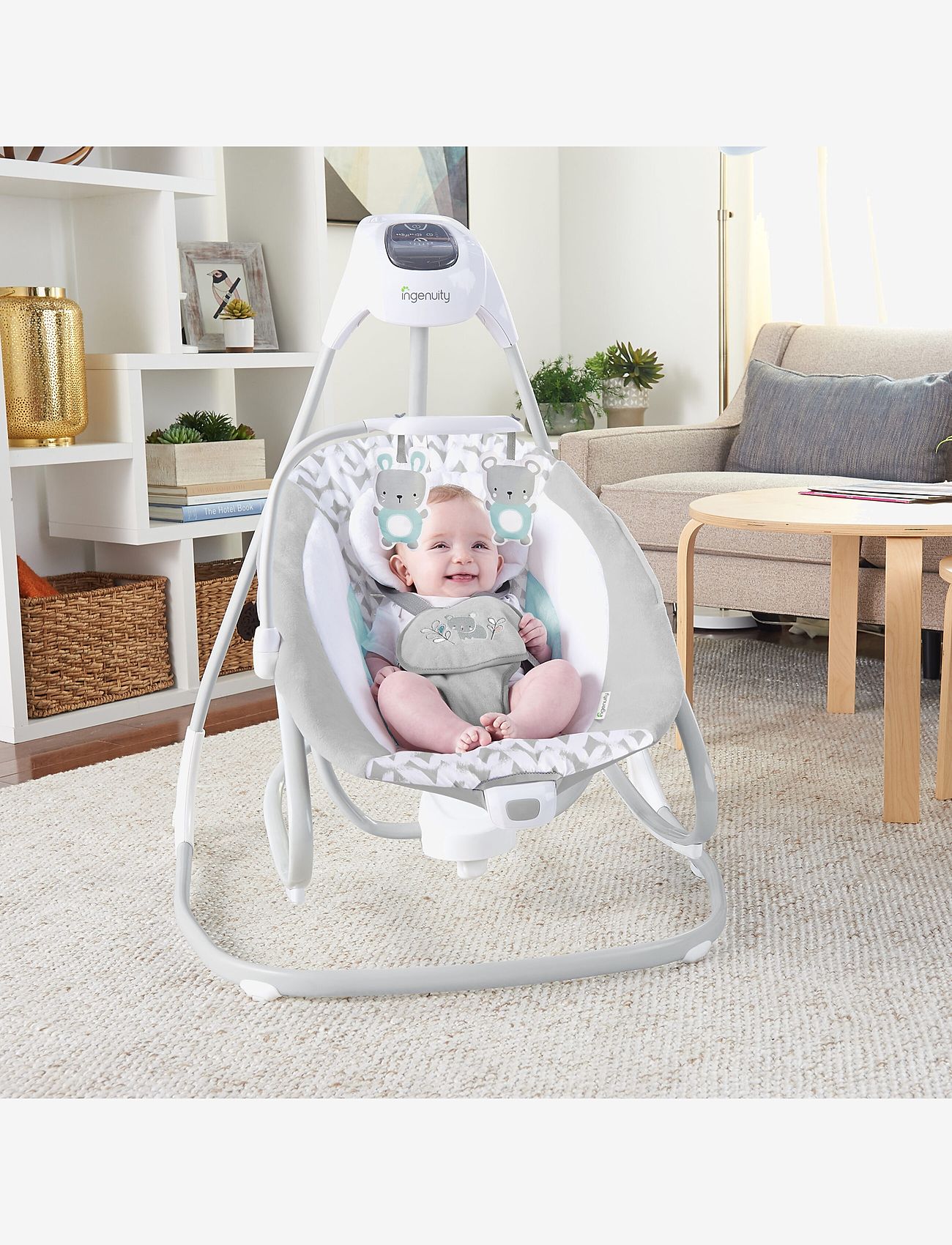 Ingenuity - SimpleComfort™ Compact Soothing Swing & Rocker™ - Raylan™ - kids - multi coloured - 4