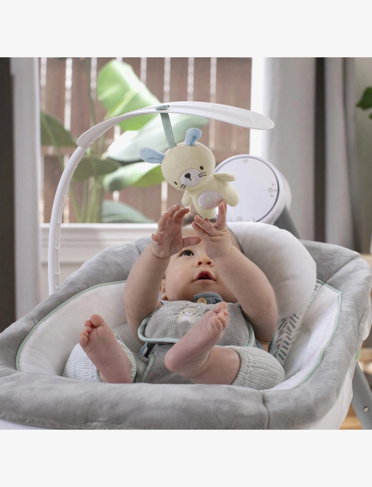 Ingenuity - AnyWay Sway™ PowerAdapt™ - Spruce™ bærbar baby-vippestol - babysitters - multi coloured - 3