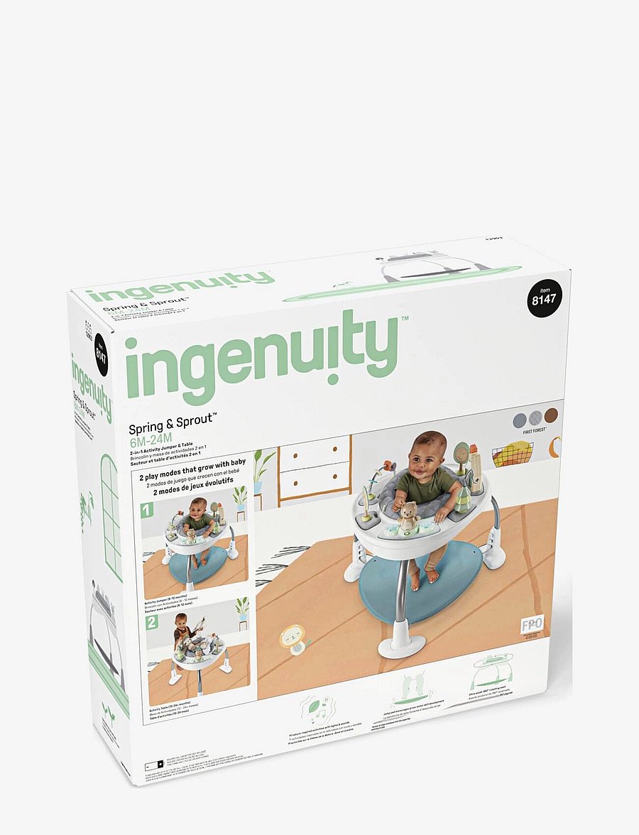 Ingenuity - Spring & Sprout™ - First Forest™ 2-in-1 legetrampolin og bord - multi coloured - 5