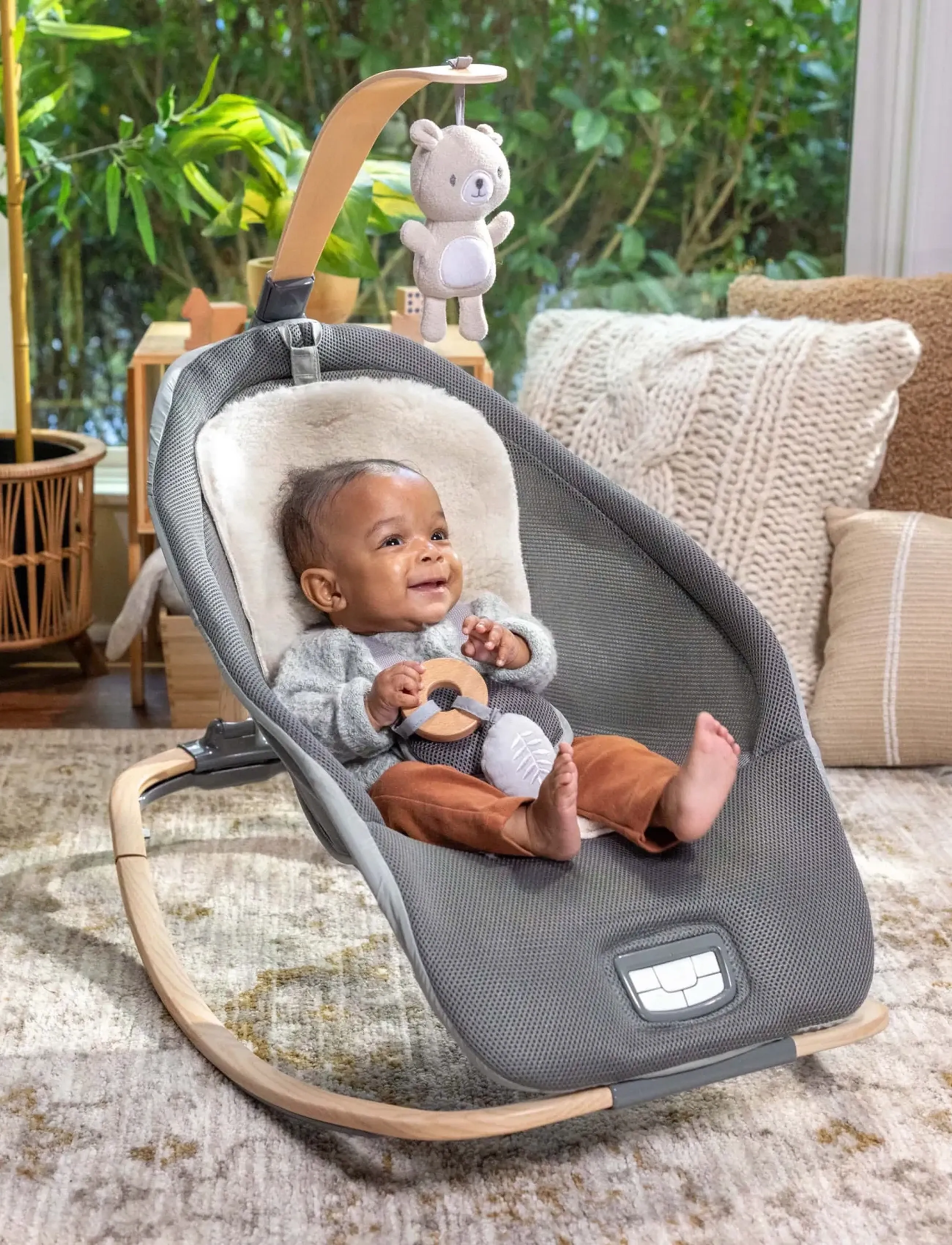 Ingenuity Every Season Rocking Seat - Wesley , One Size, Grey, Baby Og Graviditet > Baby Bouncers & Swings, Børn