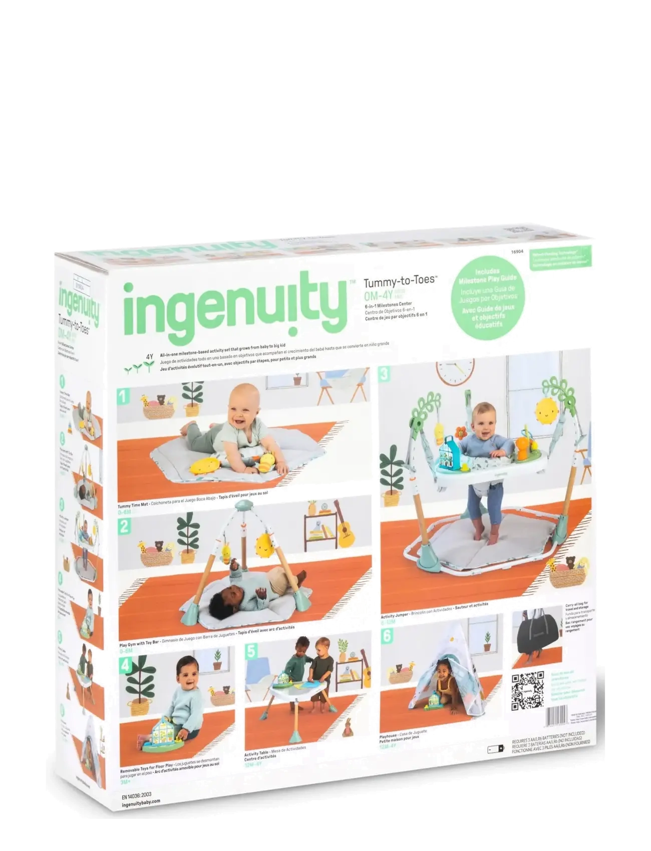Ingenuity - Tummy to Toes™ 6-in-1 Milestones Center - aktivitetscentre & legemåtter - multi coloured - 2