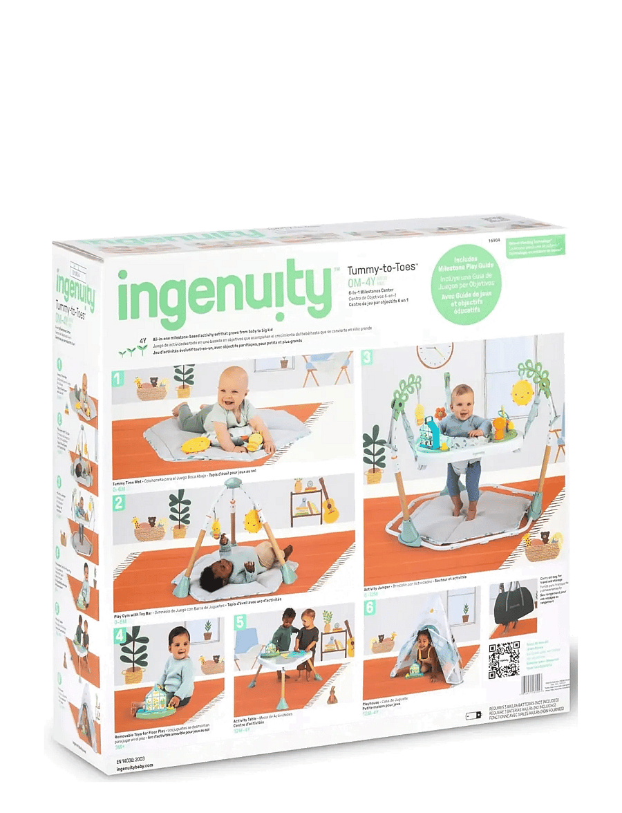 Ingenuity - Tummy to Toes™ 6-in-1 Milestones Center - babygym & lekmattor - multi coloured - 2