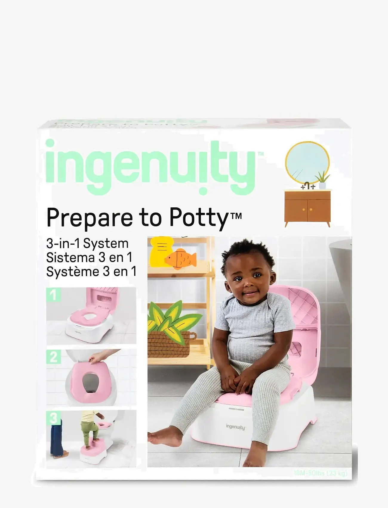 Ingenuity - Prepare to Potty™ 3-in-1 System - potter - multi coloured - 3