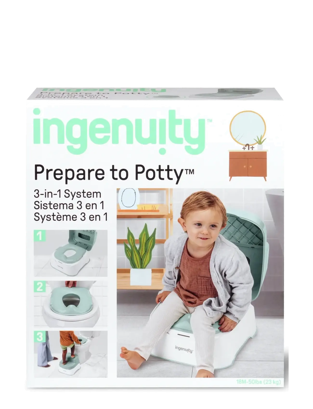 Ingenuity - Prepare to Potty™ 3-in-1 System - multi coloured - 3