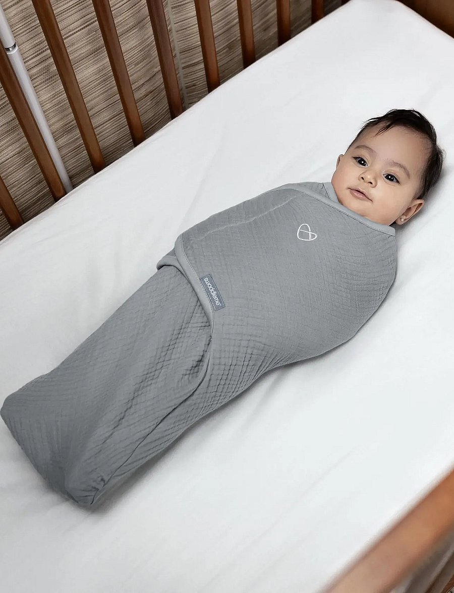 Ingenuity - SwaddleMe™ by Ingenuity™ Muslin Original Swaddle - Granite - grey - 0