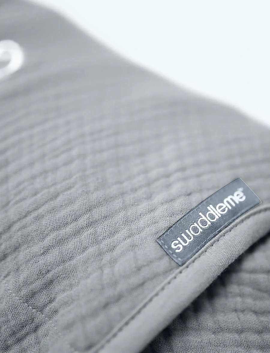 Ingenuity - SwaddleMe™ by Ingenuity™ Muslin Original Swaddle - Granite - grey - 4