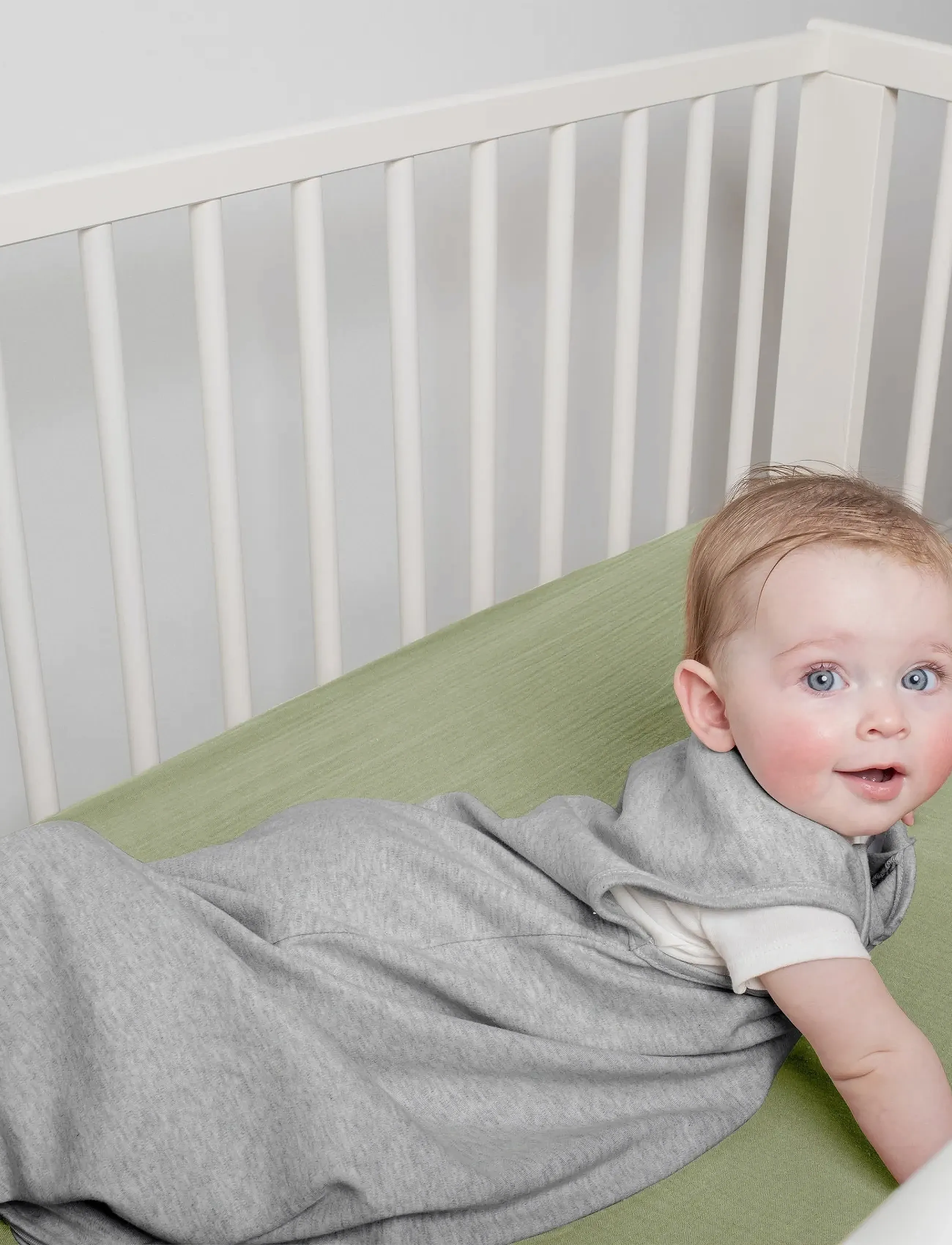 Ingenuity - SwaddleMe™ by Ingenuity™ Muslin Night Sack Sleeper - Moss - green - 2