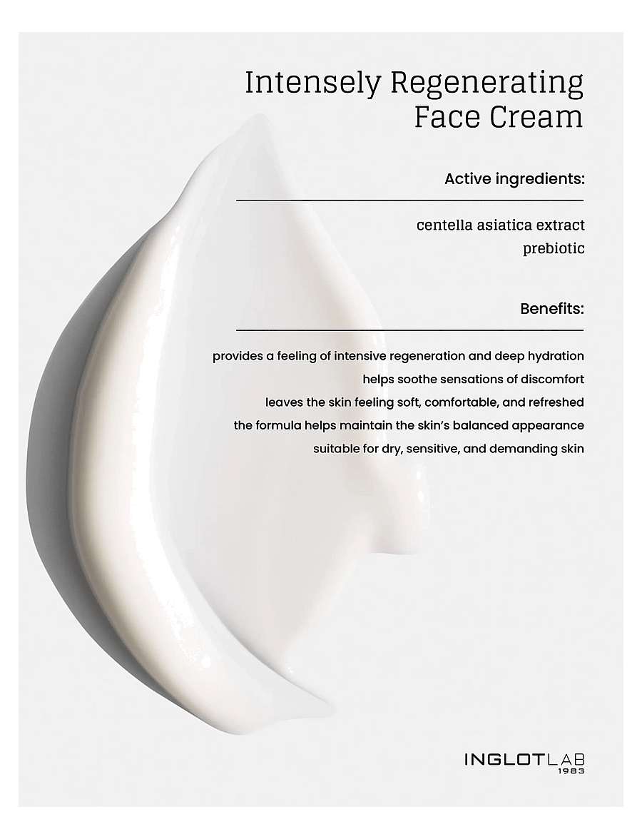 INGLOT - INGLOT LAB INTENSELY REGENERATING FACE CREAM - päevakreemid - white, ivory - 4