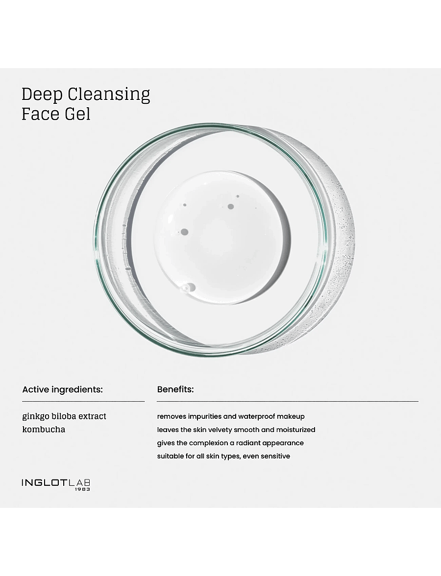 INGLOT - INGLOT LAB DEEP CLEANSING FACE GEL - näopesu - clear - 5