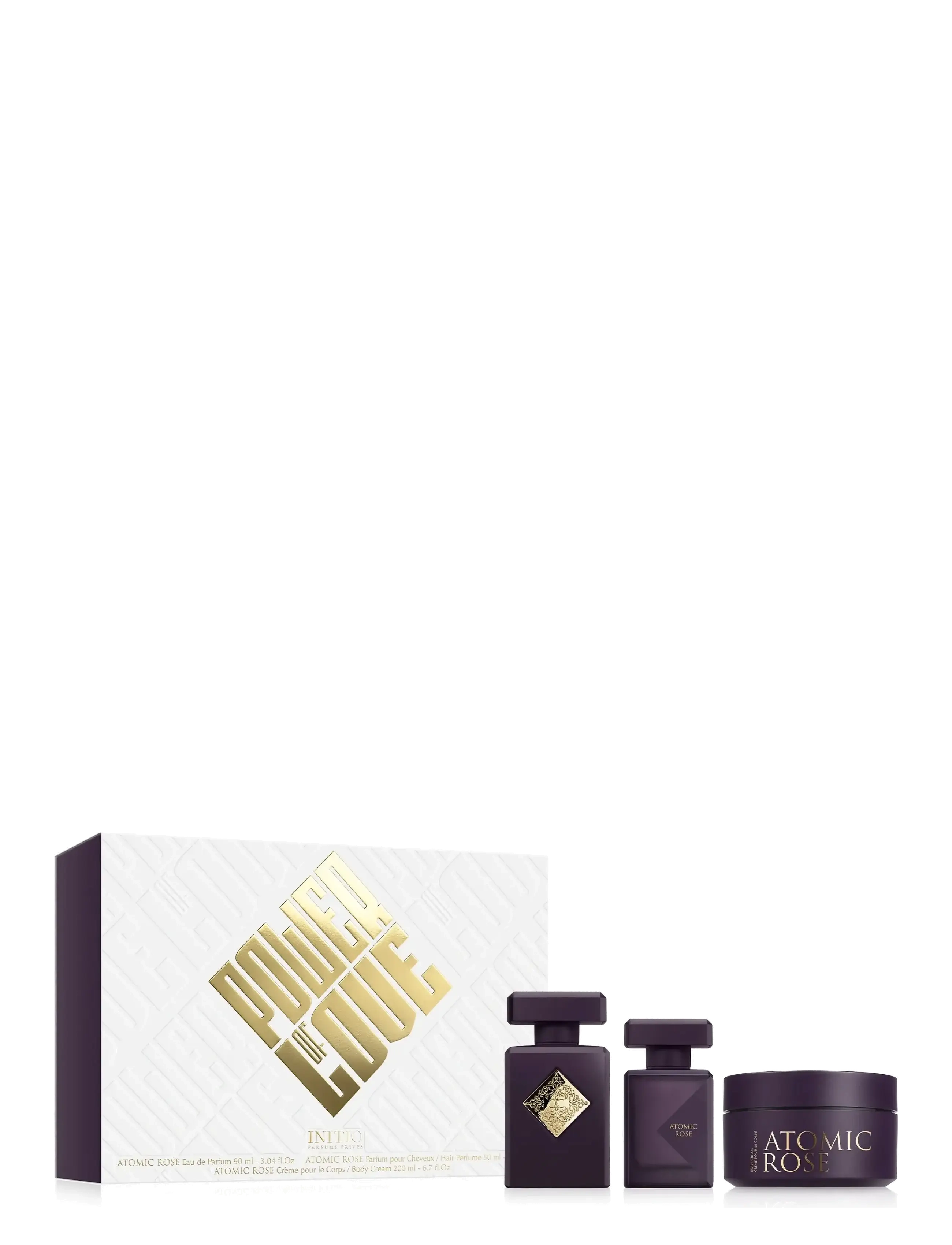 INITIO Parfums Privés Atomic Rose Christmas Set 2025 90Ml + 50Ml + 200Ml, Parfume Sæt, Nude, Str: ONE SIZE