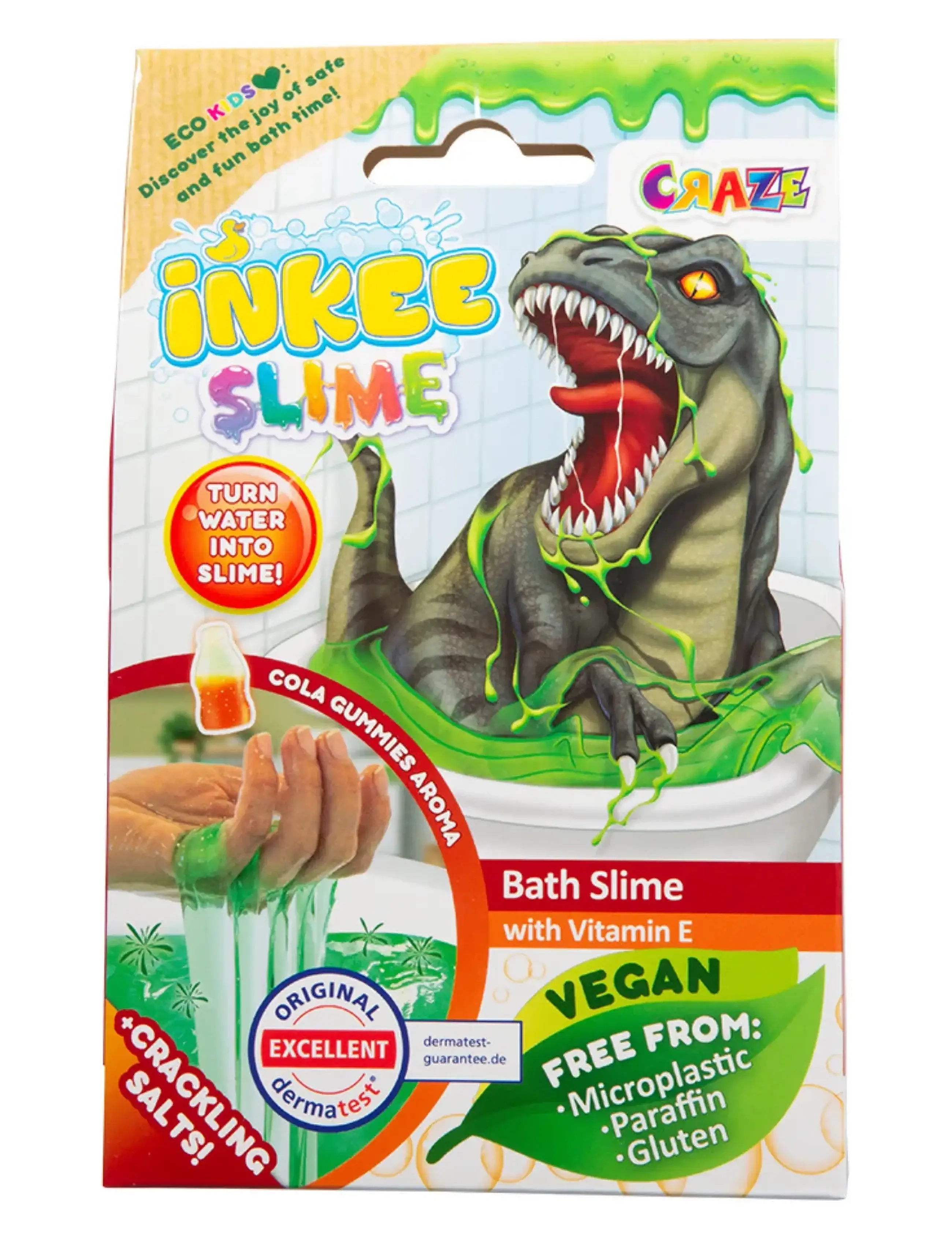 INKEE Inkee Bath Slime Dino Patterned - One Size - Kinder