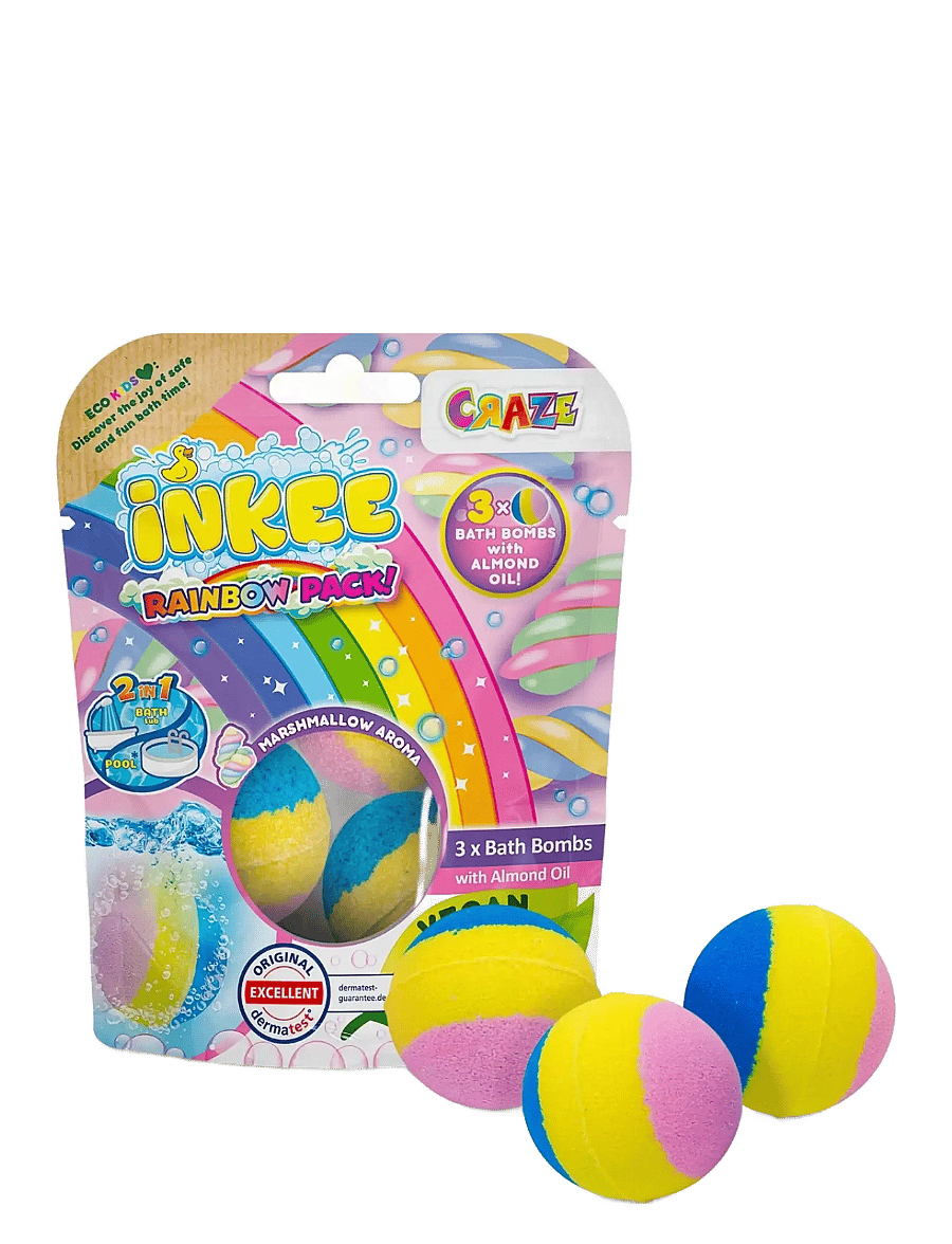 Inkee - INKEE RAINBOW BATH BOMBS 3-P DISPLAY - vannimänguasjad - multi color - 0