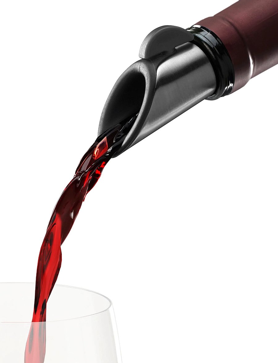 Innovine - Wine Pourer and Stopper in Graphite by Innovine™ - black - 0