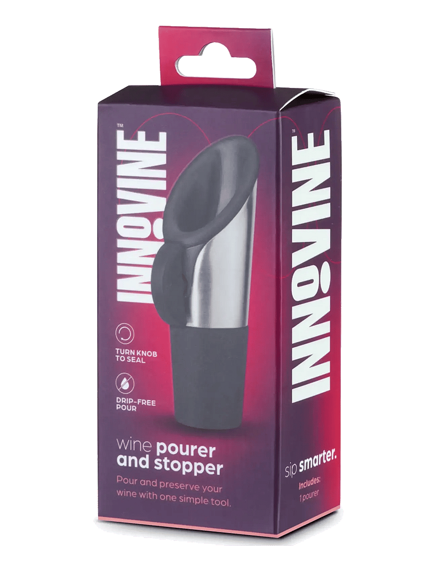 Innovine - Wine Pourer and Stopper in Graphite by Innovine™ - black - 4