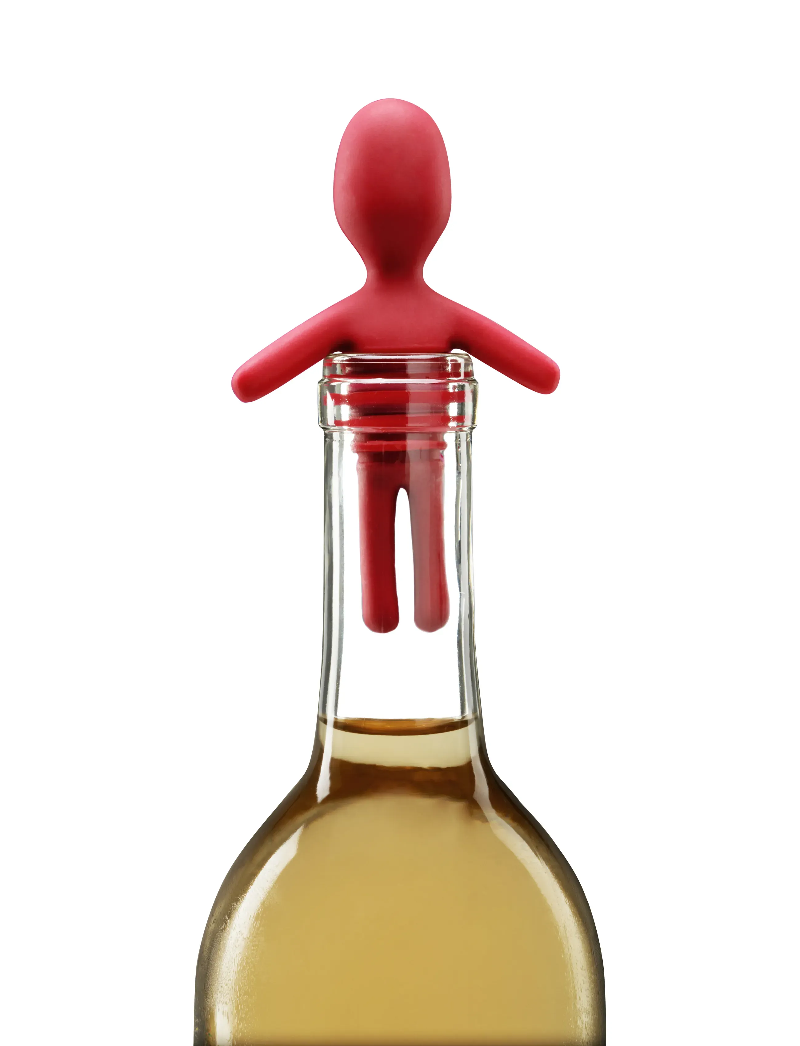 Innovine - Silicone Bottle Stoppers Set of 2 by Innovine™ - flasköppnare & vinförslutare - black/red - 0