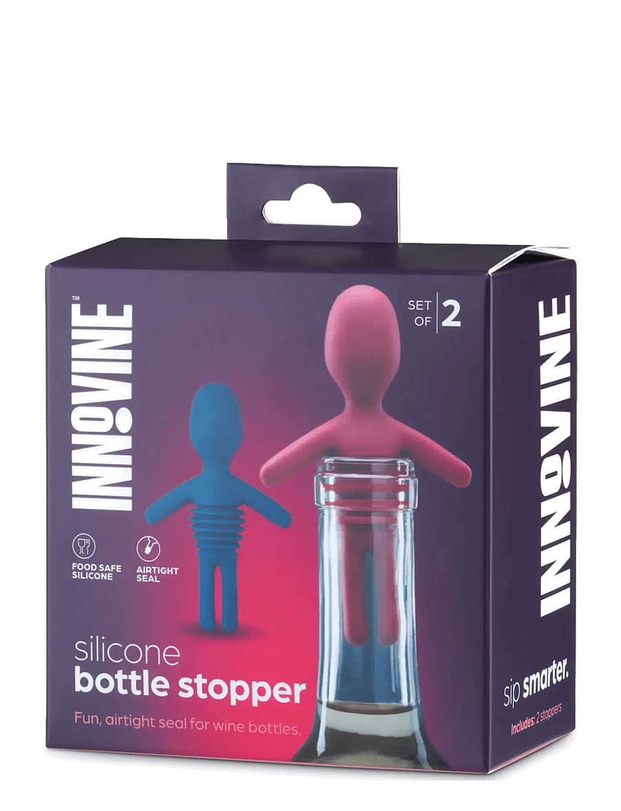 Innovine - Silicone Bottle Stoppers Set of 2 by Innovine™ - black/red - 4