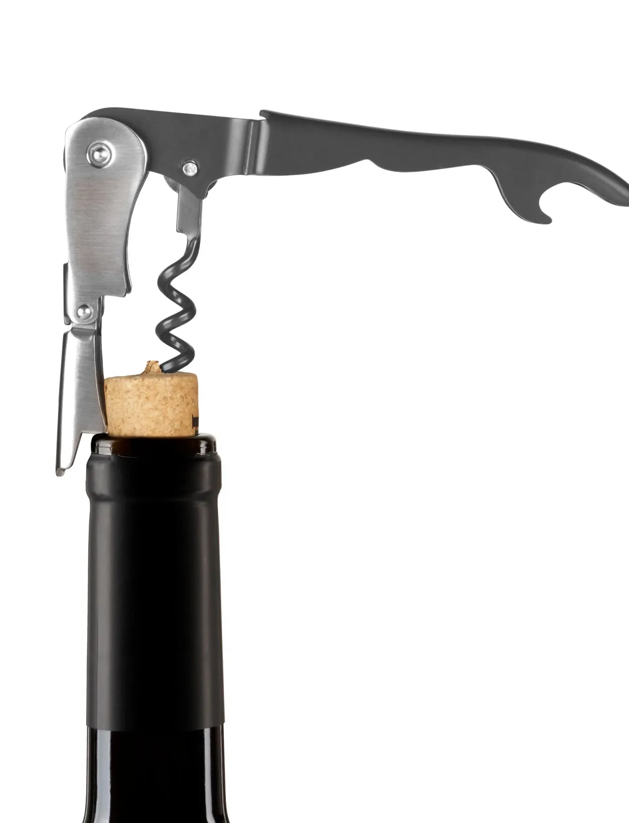 Innovine - Double Hinge Corkscrew in Graphite by Innovine™ - flasköppnare & vinförslutare - grey - 0